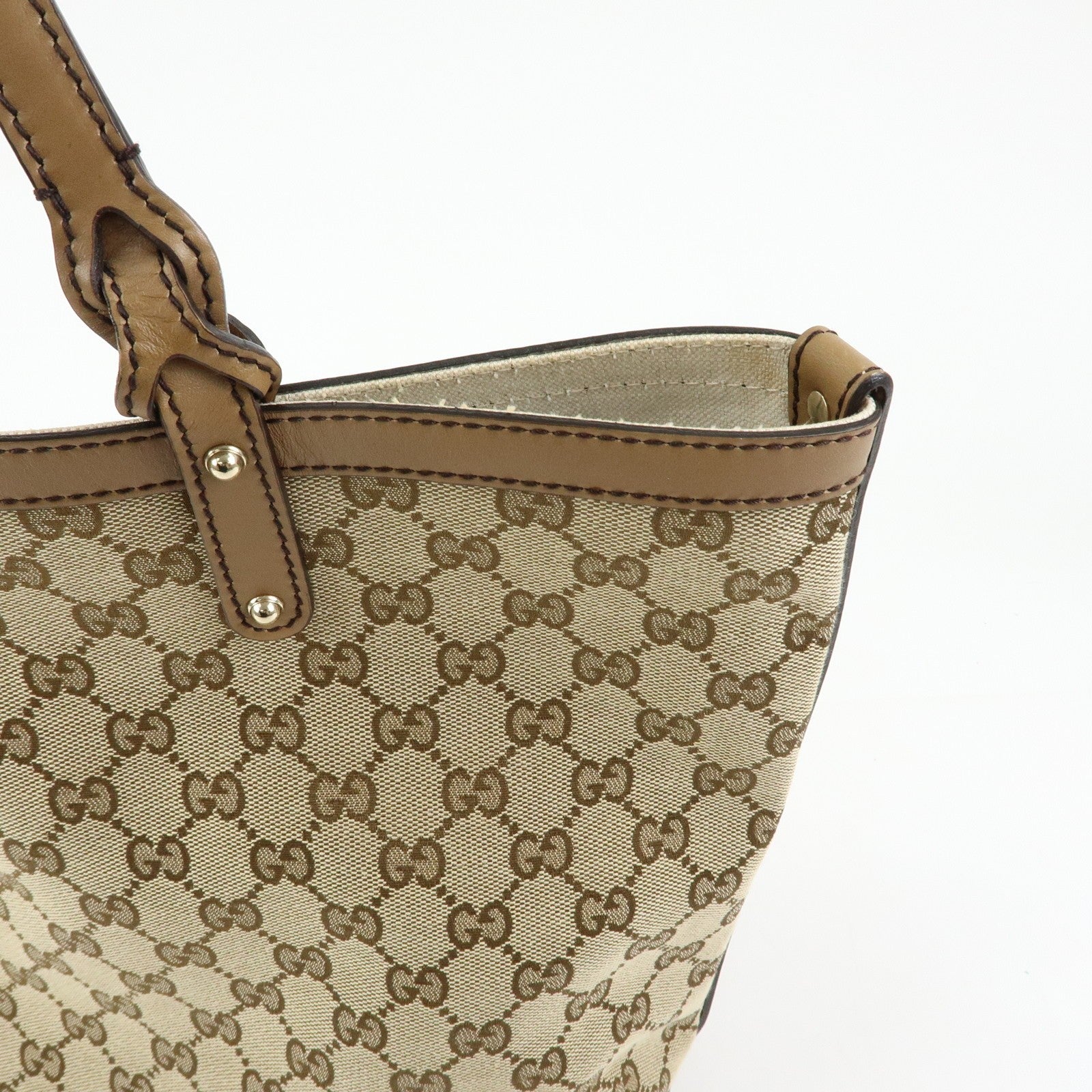 Gucci Tote Bag - Beige, Canvas and Leather