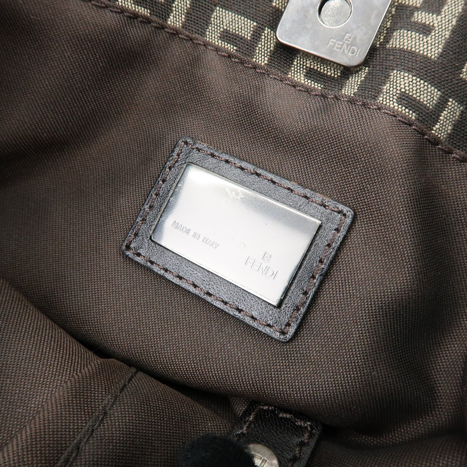 Fendi Tote Bag - Brown, Canvas and Leather