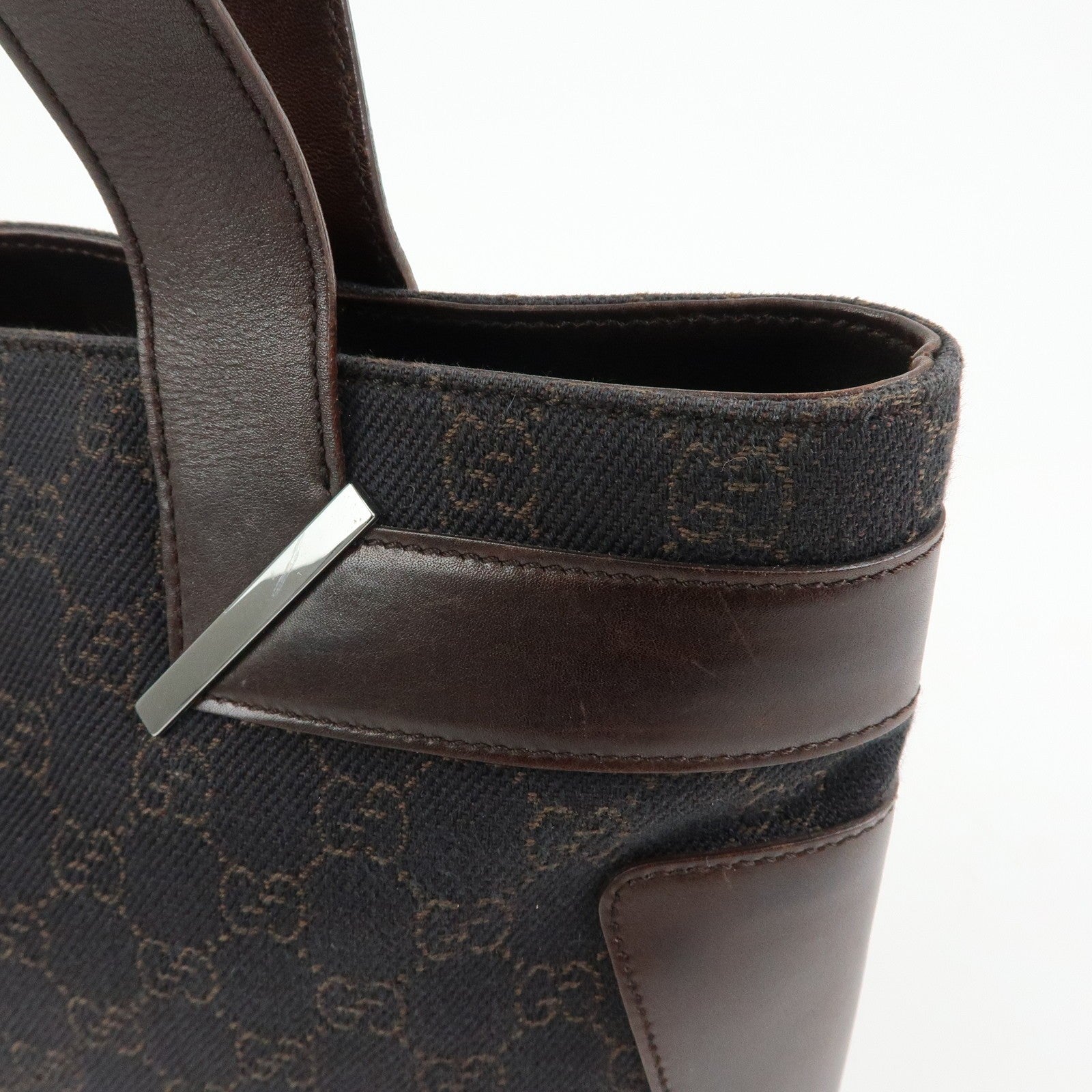 Gucci Hand Bag - Dark Brown, Canvas Leather