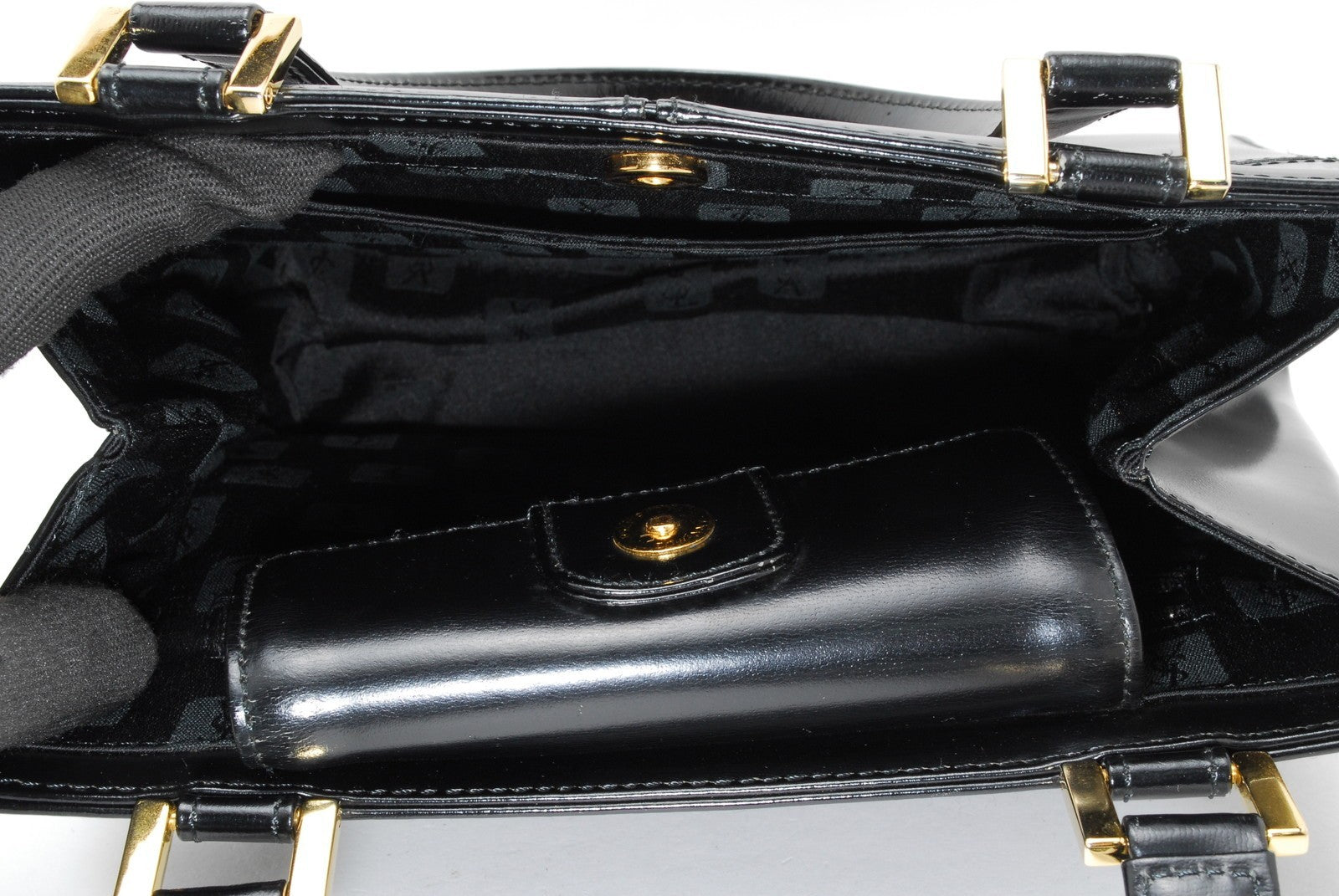 Saint Laurent Yves Shoulder Hand Tote Bag - Black, Leather