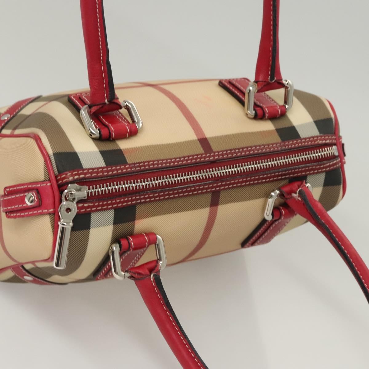 Burberry Nova Check Hand Bag - Beige/Silver, PVC Leather