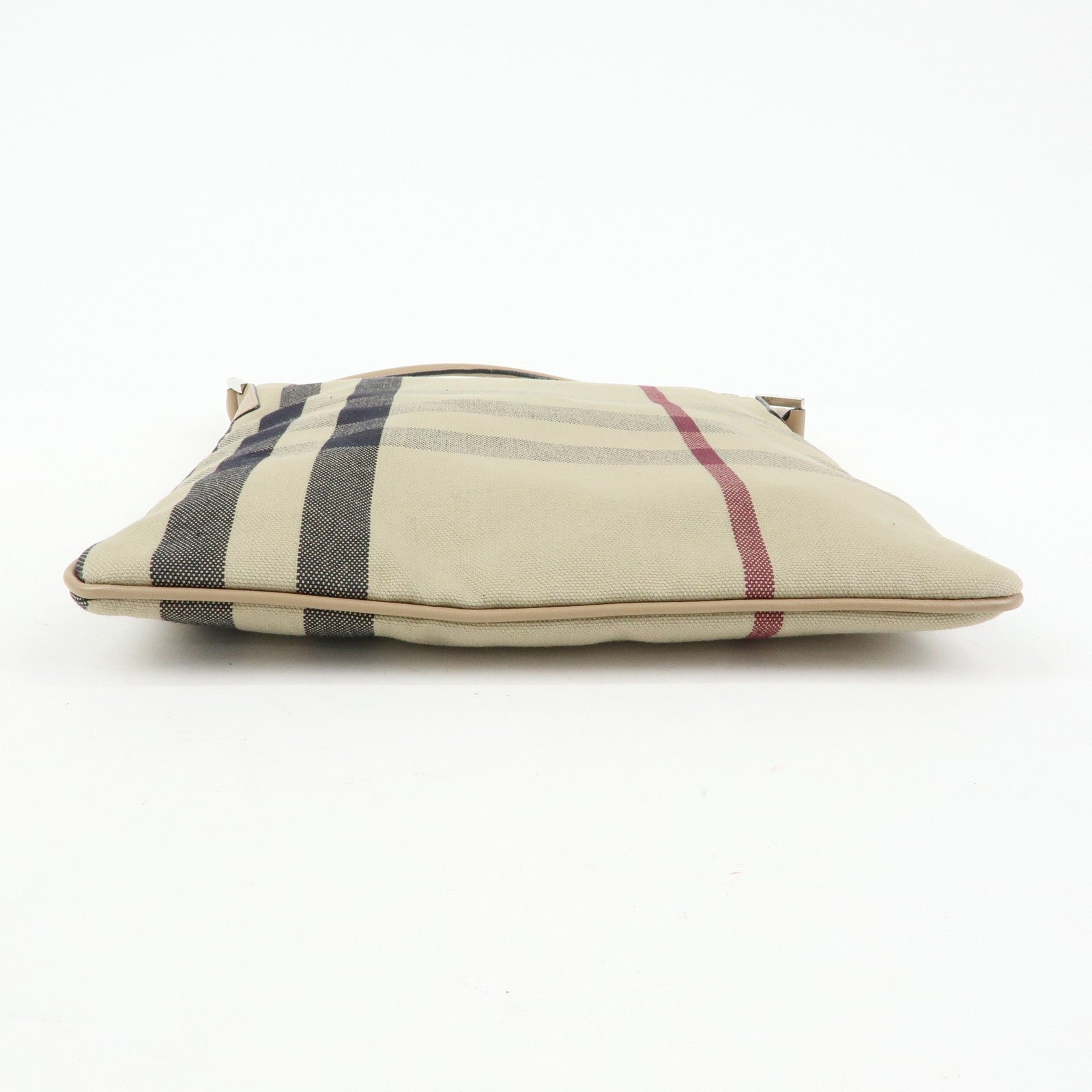 Burberry Nova Plaid Shoulder Bag - Beige, Canvas Leather