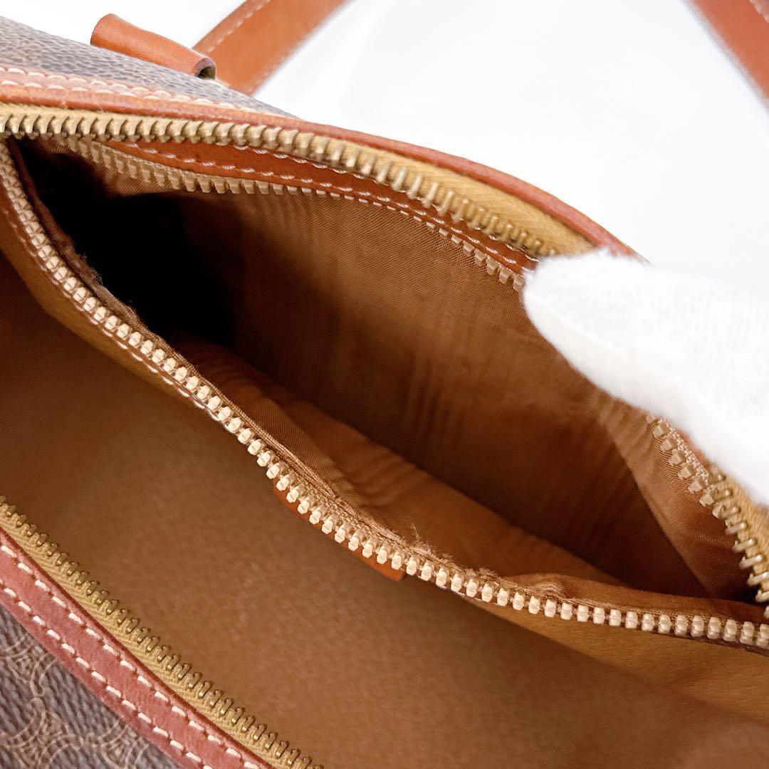 Celine Vintage Macadam Shoulder Bag - Brown, Unknown Material