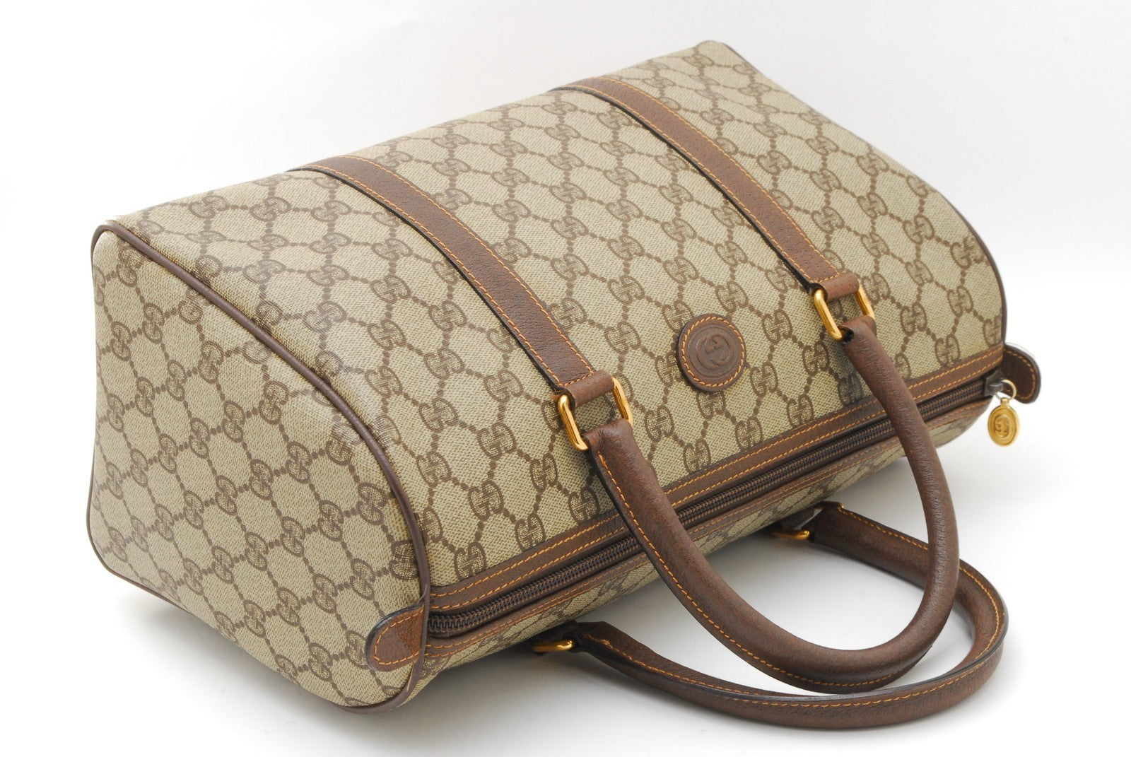 Gucci GG Supreme Boston Bag - Brown, PVC Leather