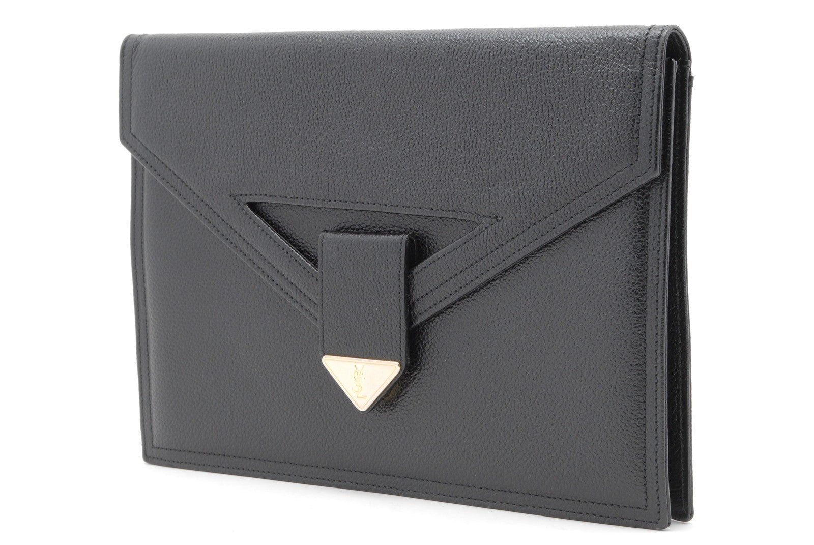 Yves Saint Laurent Envelope Clutch - Black, Leather