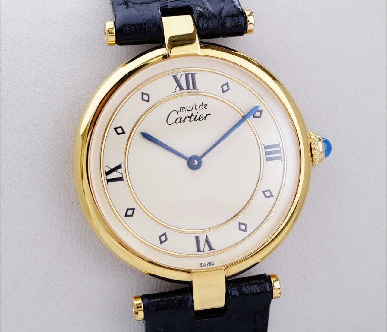 Cartier Must de Louis Cartier Watch - Gold, Leather