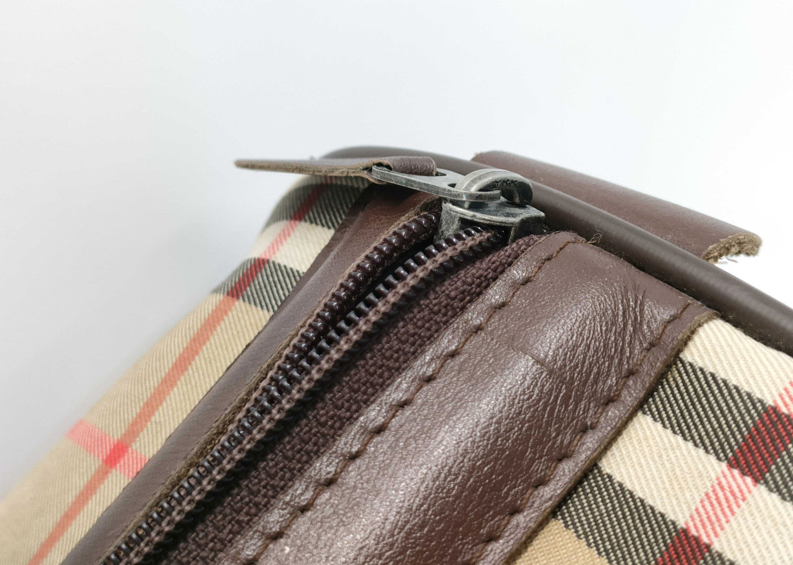 Burberry Nova Check Shadow Horse Boston Bag - Brown, Canvas