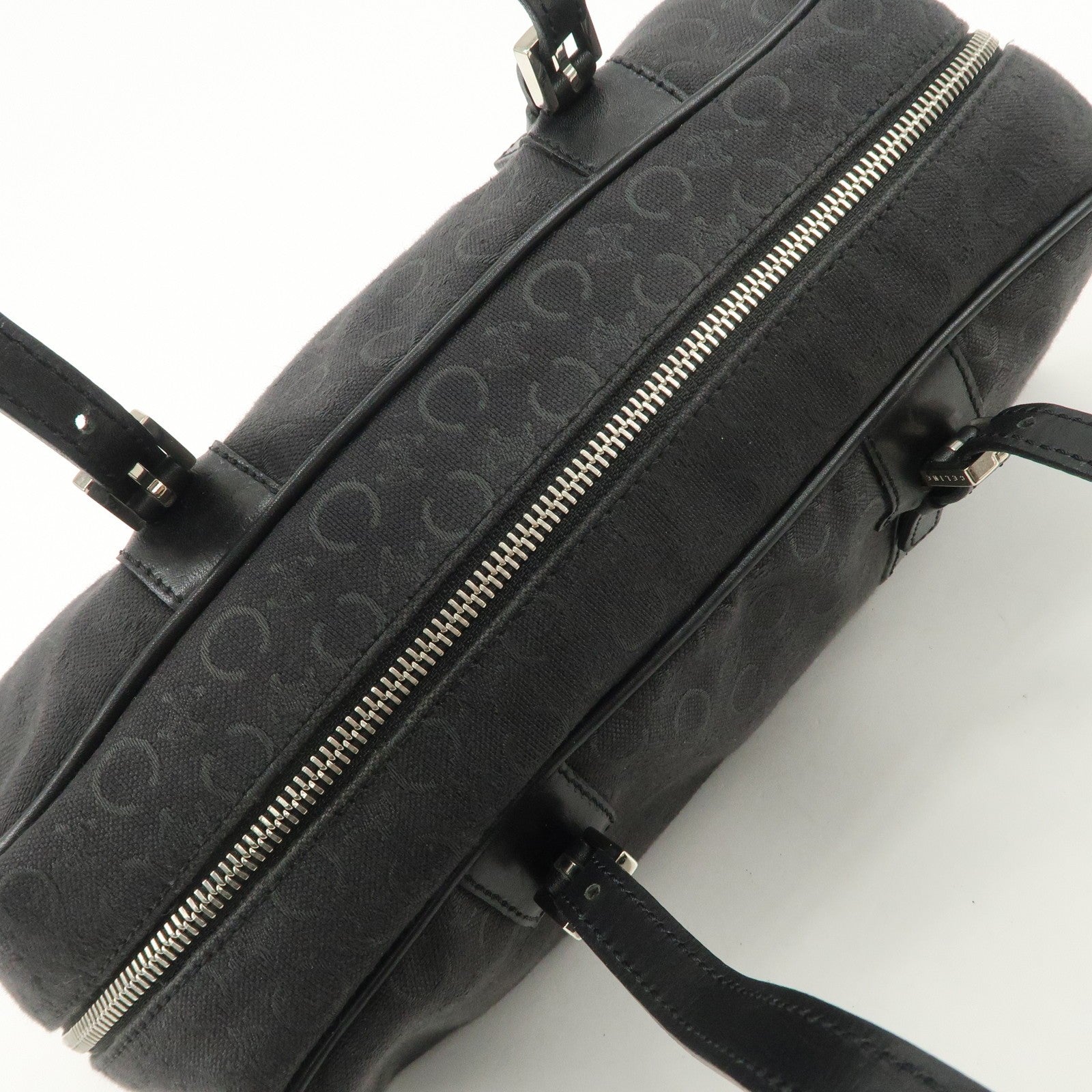 Celine C Macadam Mini Boston Bag - Black, Canvas