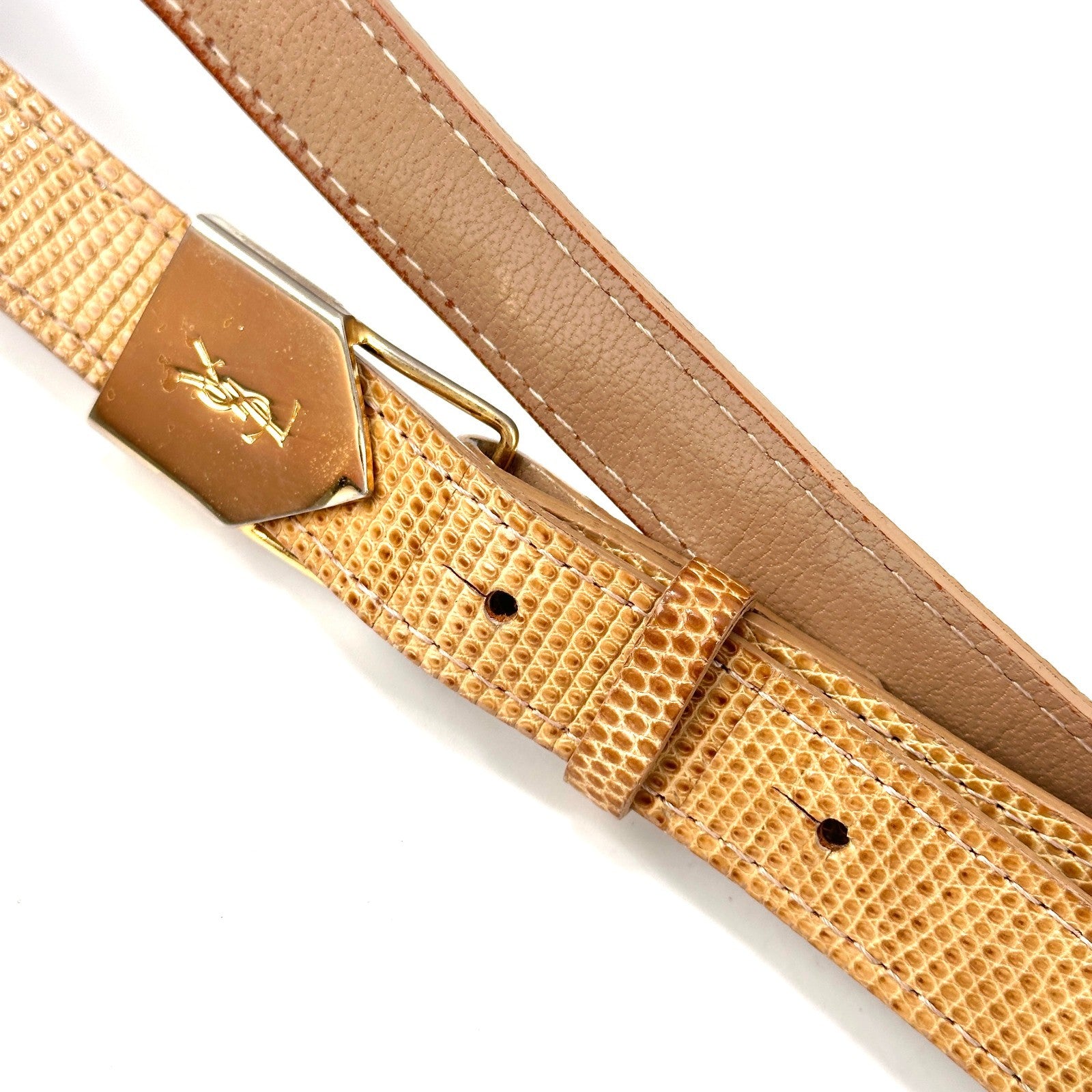 Saint Laurent Yves Shoulder Bag - Beige, Leather