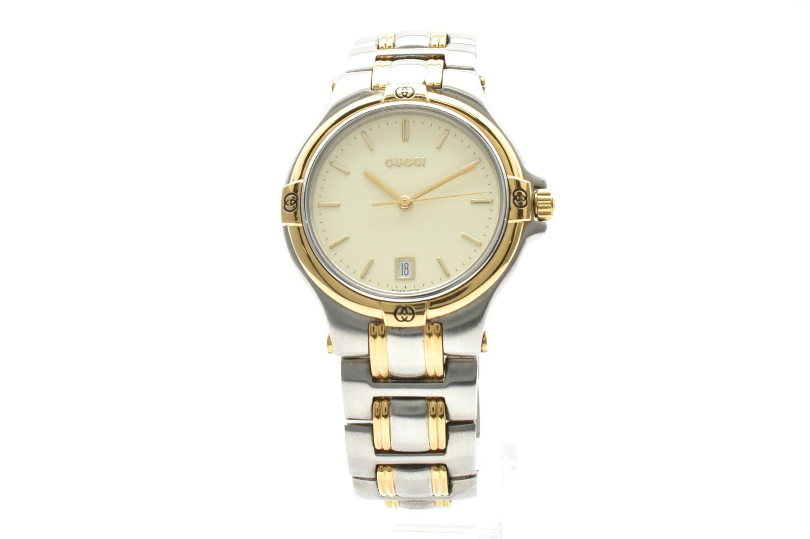 Gucci 9040M Wristwatch - Gold and Silver, Stainless Steel