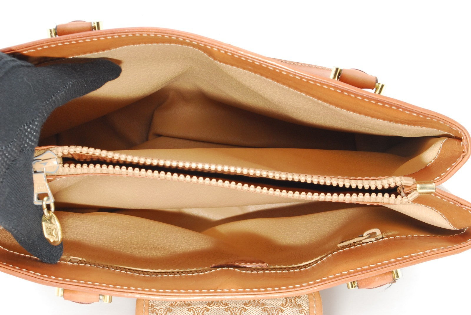 Celine Macadam Tote Hand Bag - Beige, PVC Leather