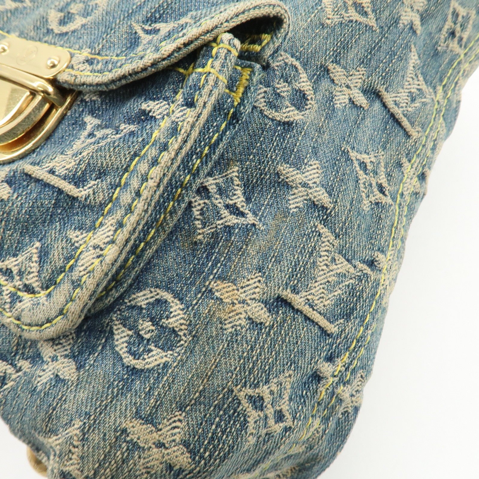 Louis Vuitton Denim Shoulder Bag - Blue, Monogram Denim