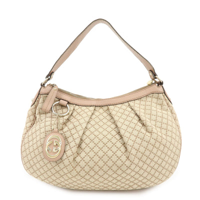 GUCCI Sukey Interlocking G Diamante Canvas Shoulder Bag