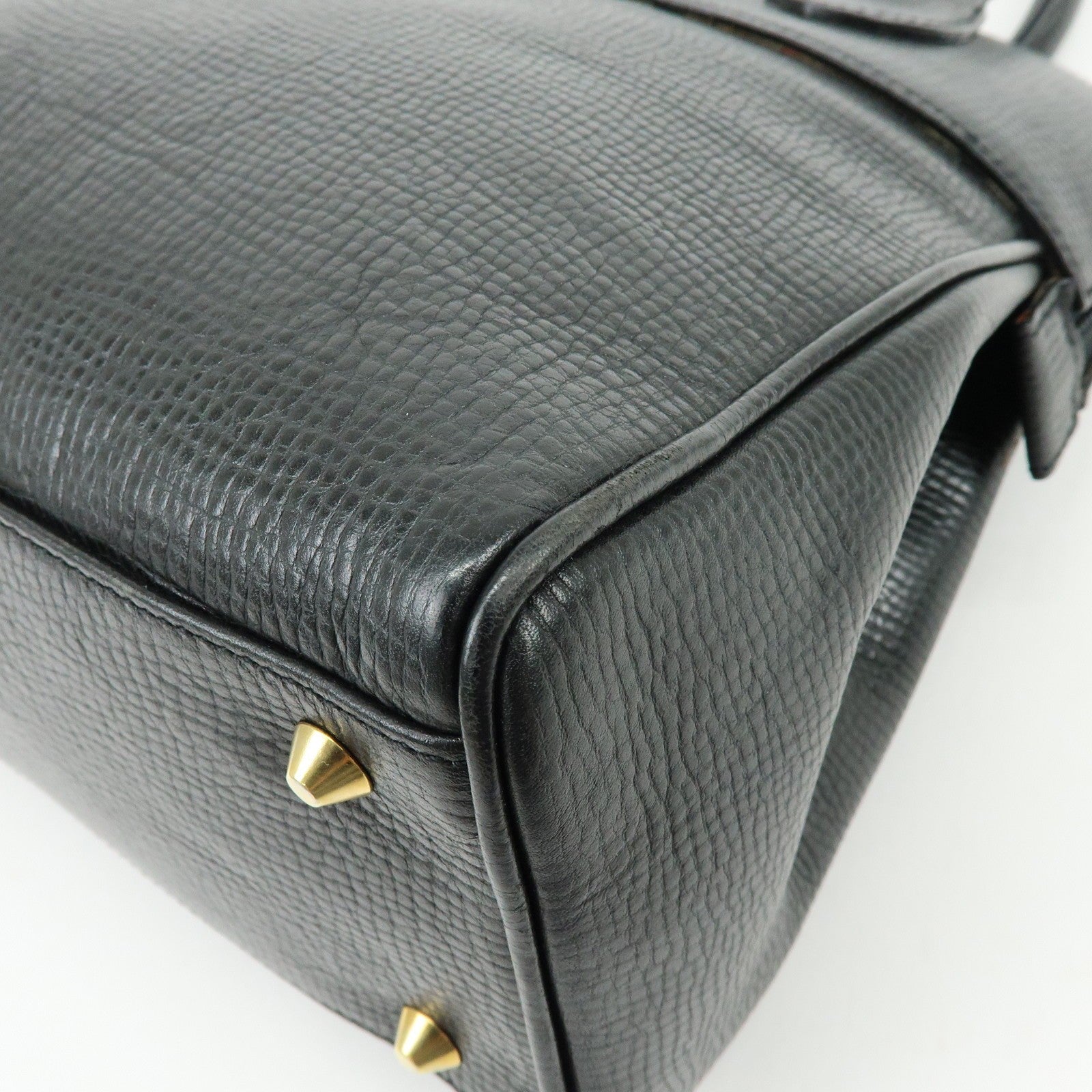 Burberry Hand Bag Boston Bag - Black, Emboss Leather