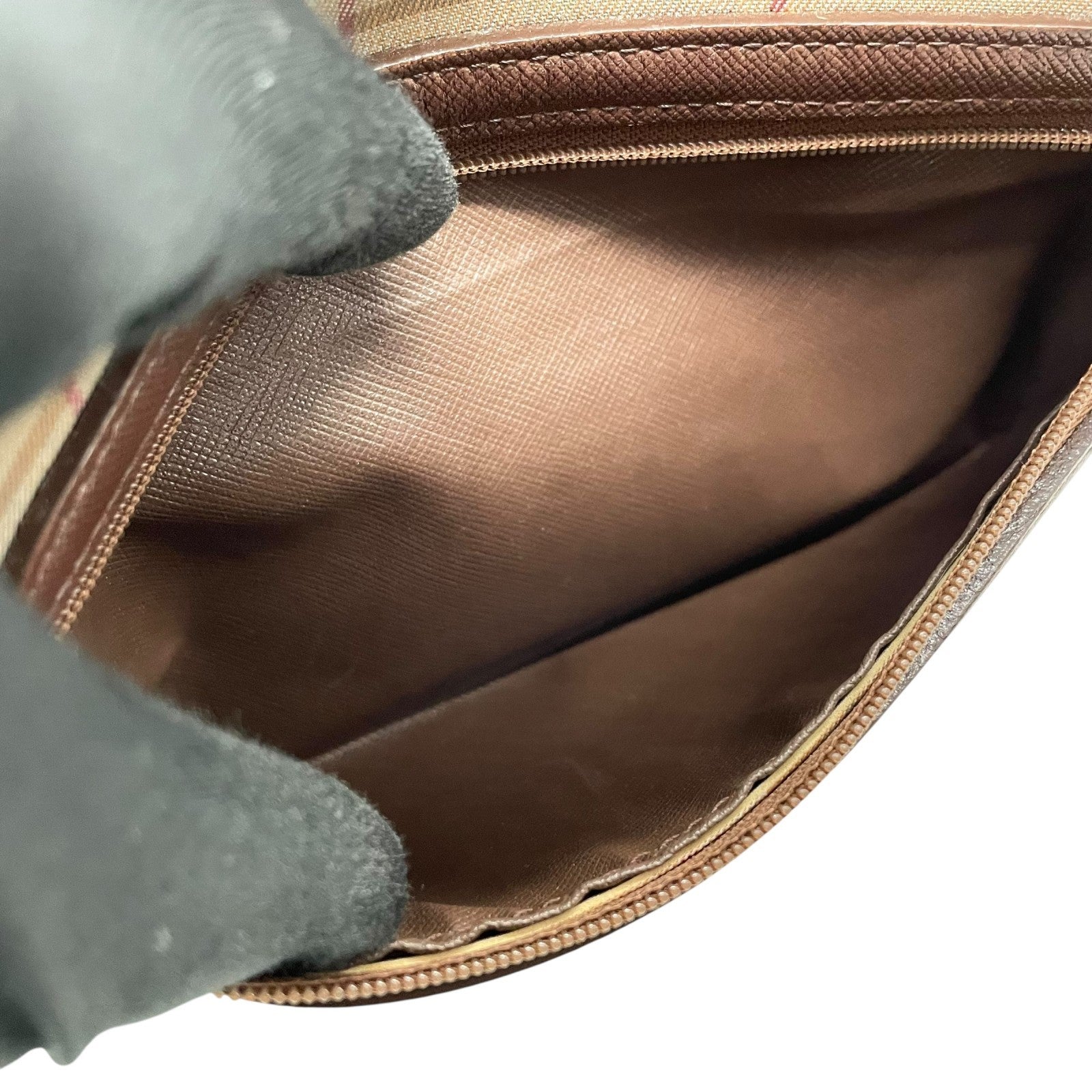 Burberry Clutch Pouch - Khaki Brown, Canvas Leather
