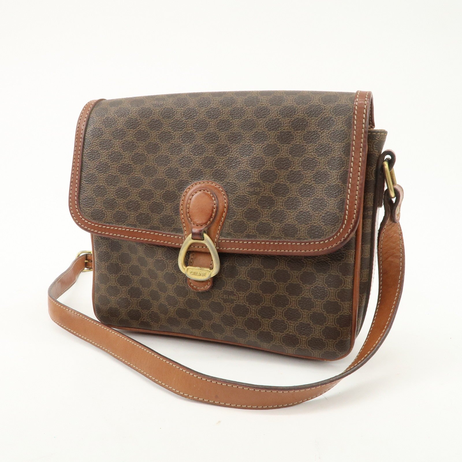 Celine Macadam Shoulder Bag - Brown, PVC