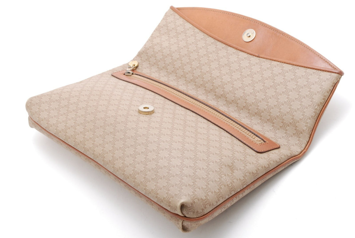 Celine Macadam Clutch Bag - Beige, PVC