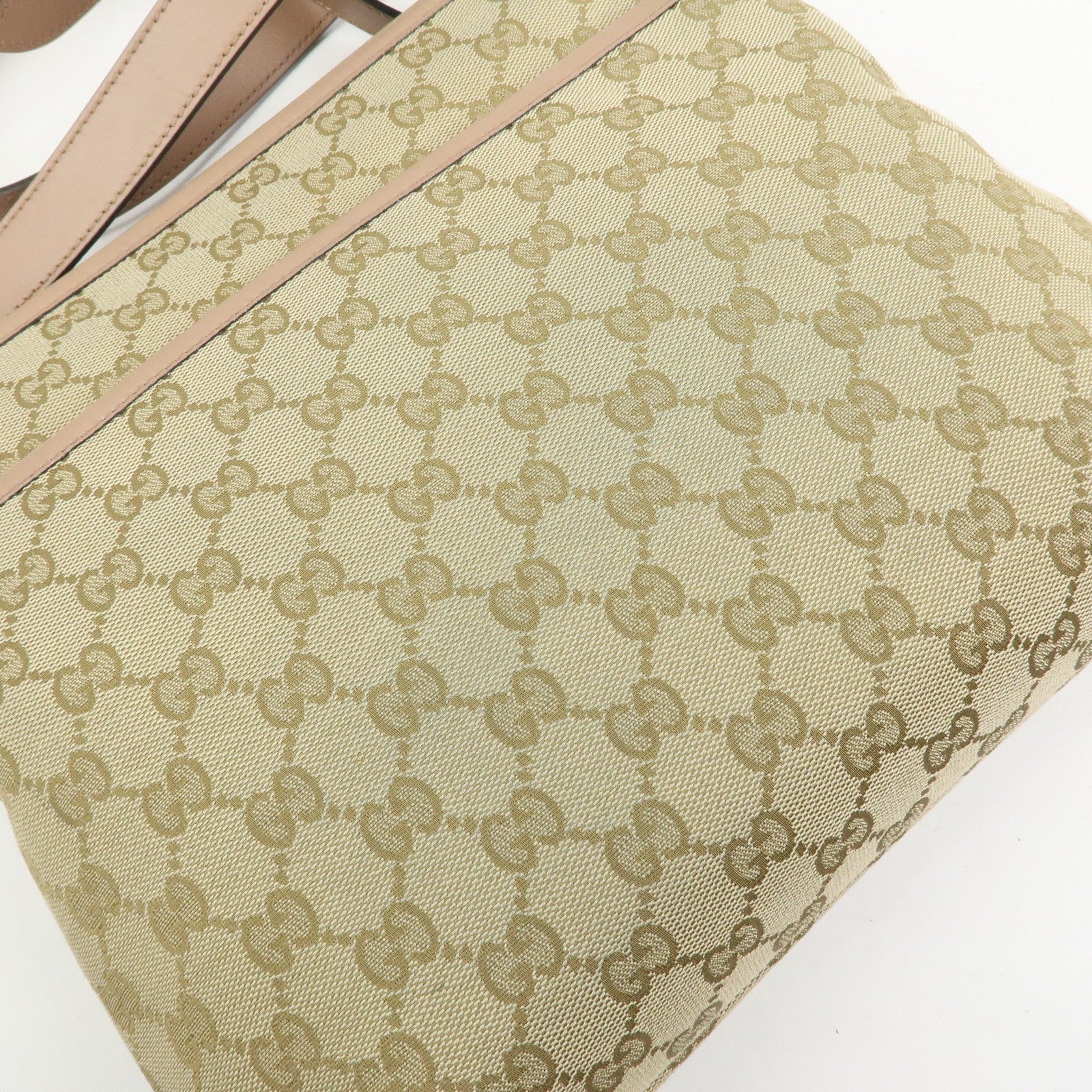 Gucci Shoulder Crossbody Bag - Beige Pink, GG Canvas Leather