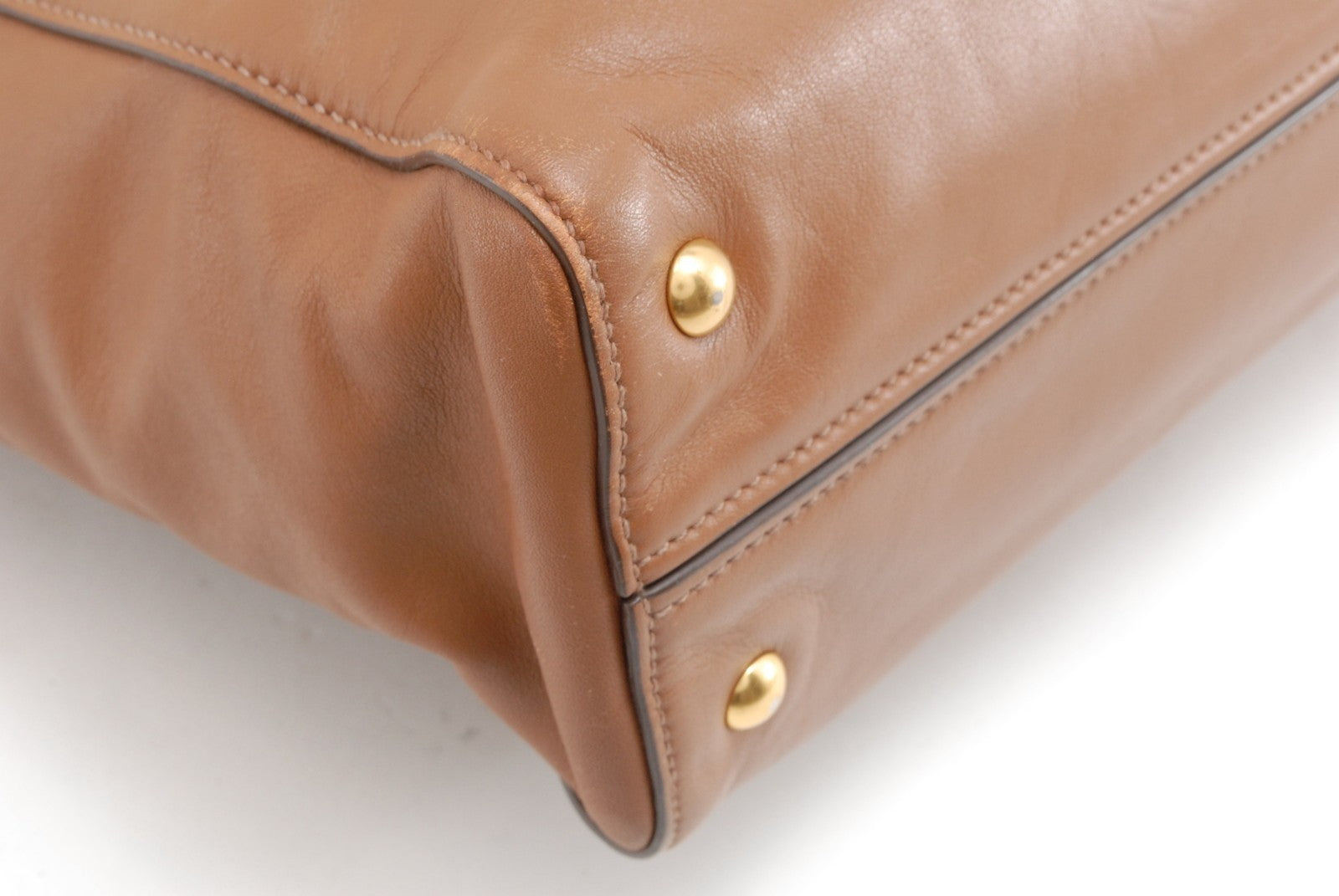 Miu Miu Tote Bag - Camel Brown, Leather