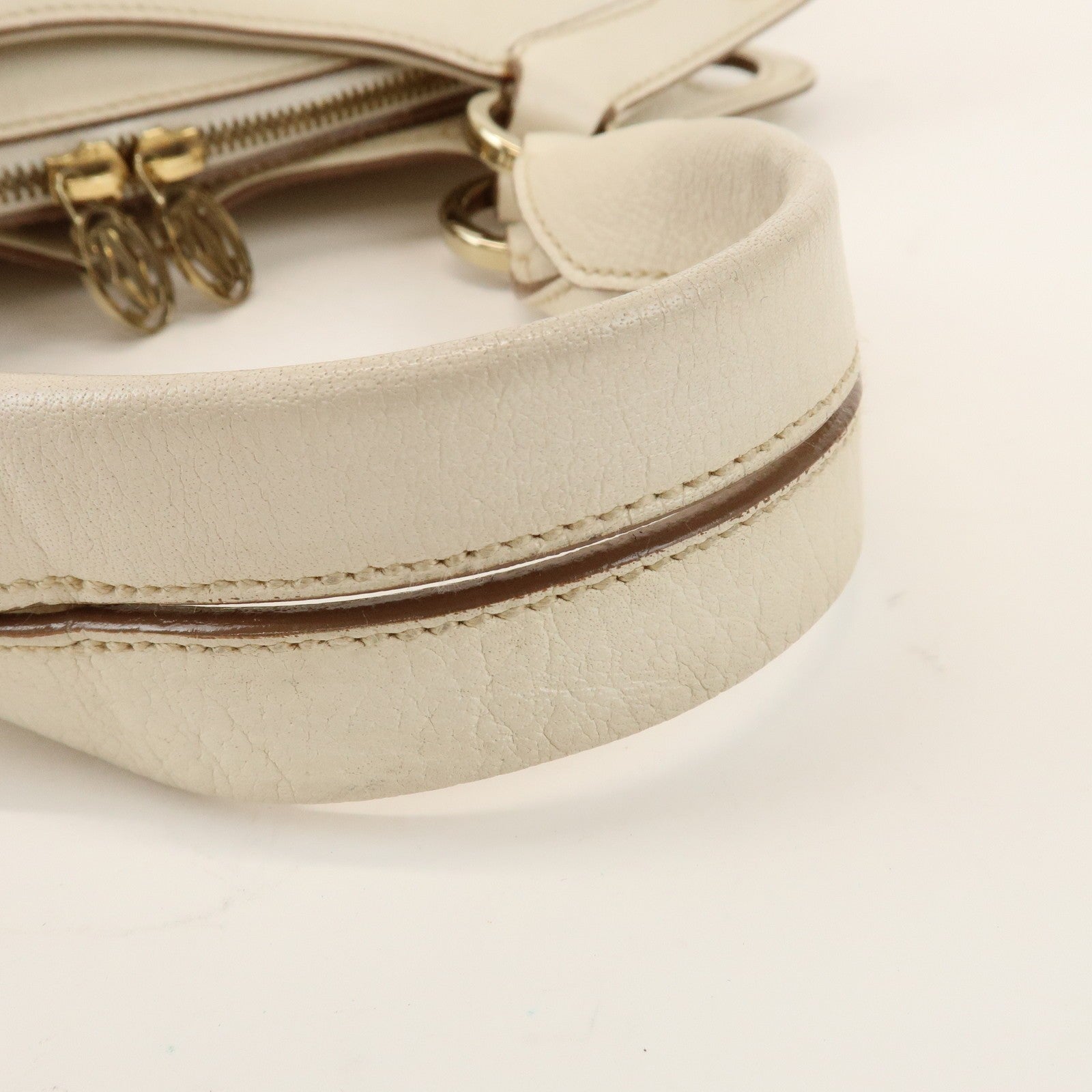 Cartier Must Line Marcello 2Way Hand Bag - White, Leather