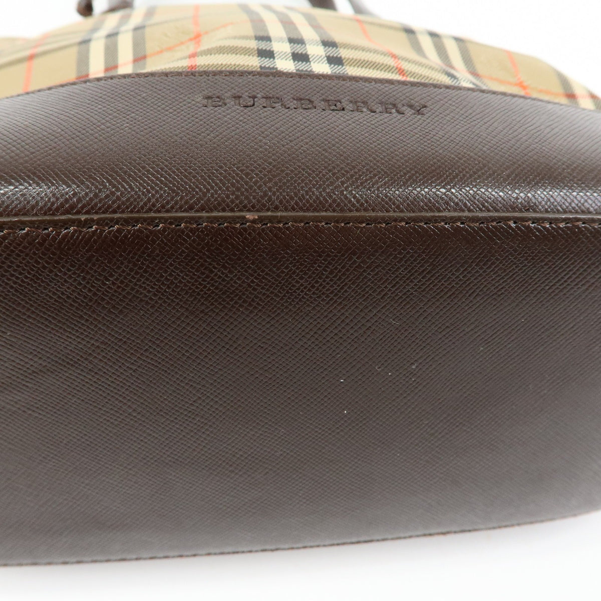 Burberry Nova Plaid Tote Bag - Beige, Canvas and Leather