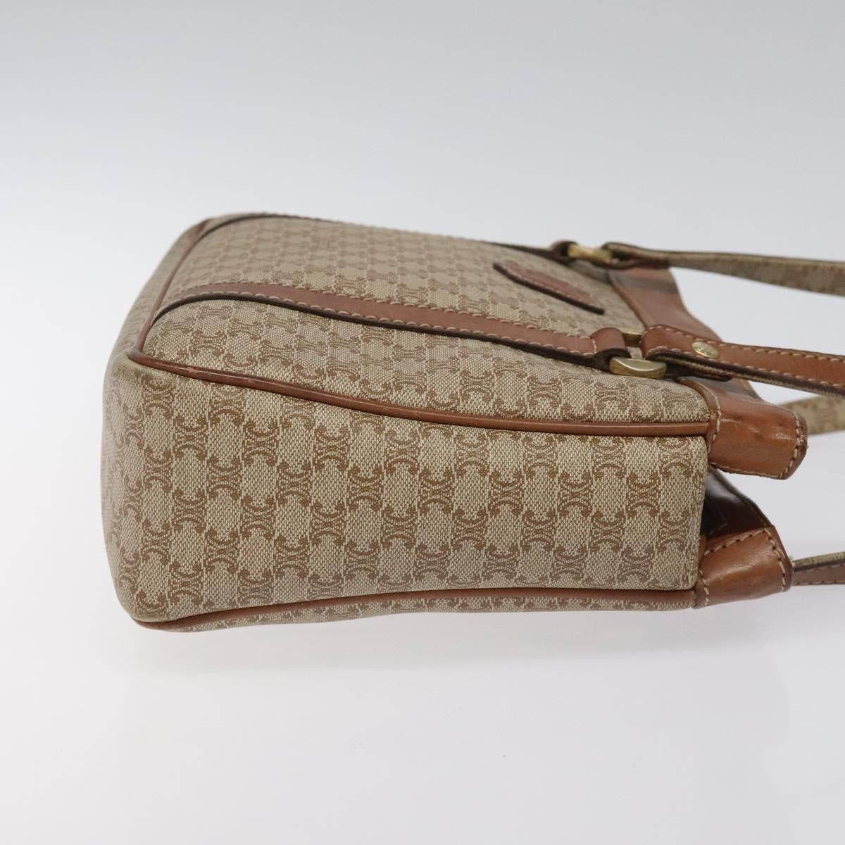 Celine Macadam Hand Bag - Beige/Gold, Canvas