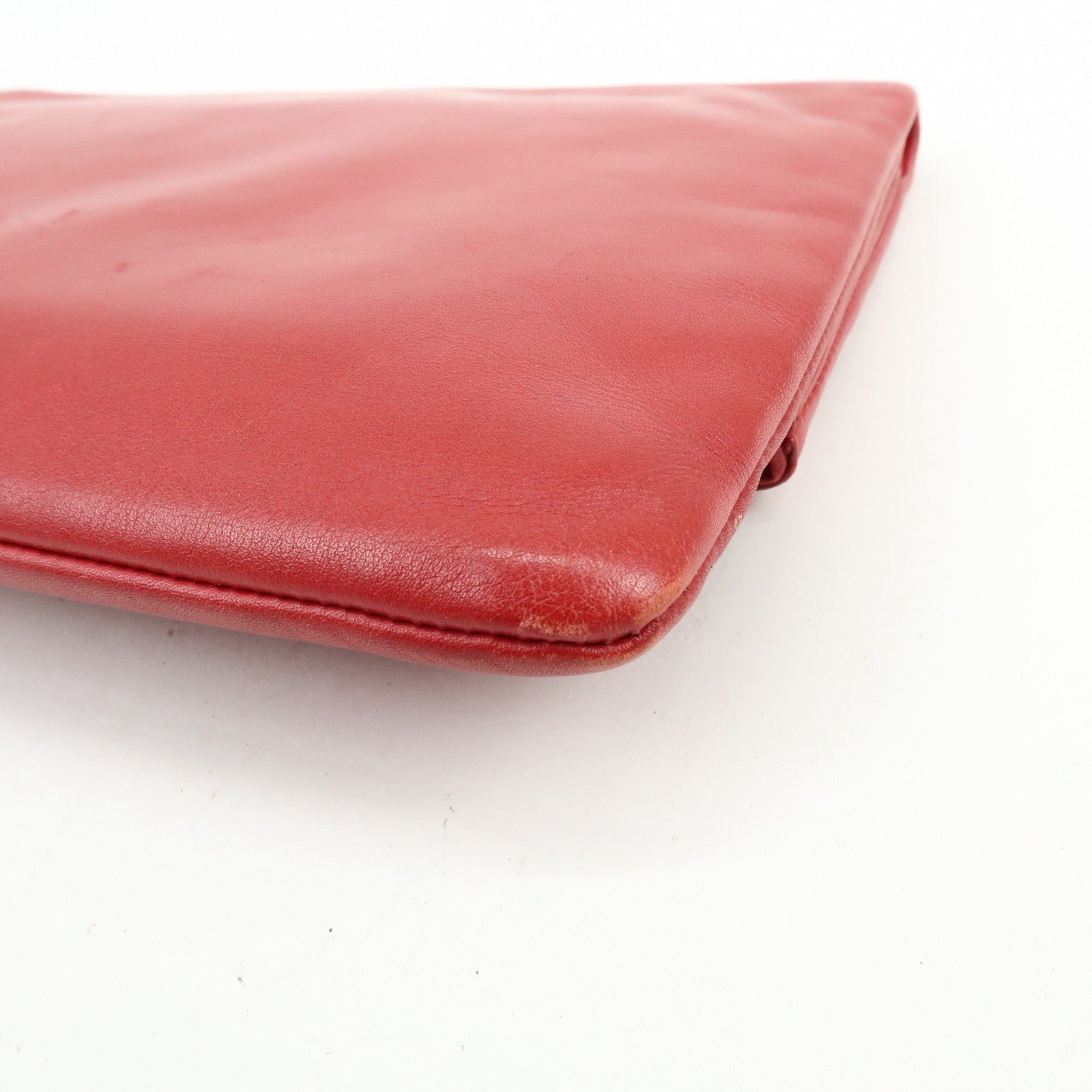Saint Laurent Paris Clutch Bag - Red, Leather