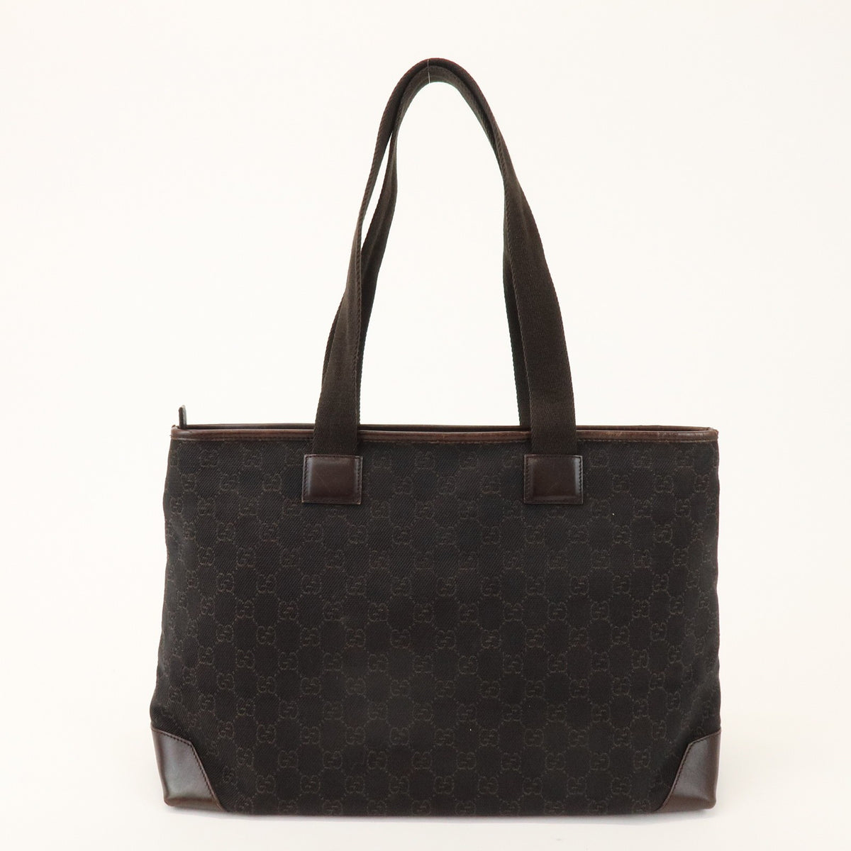 Gucci Tote Bag - Dark Brown, GG Canvas, Leather