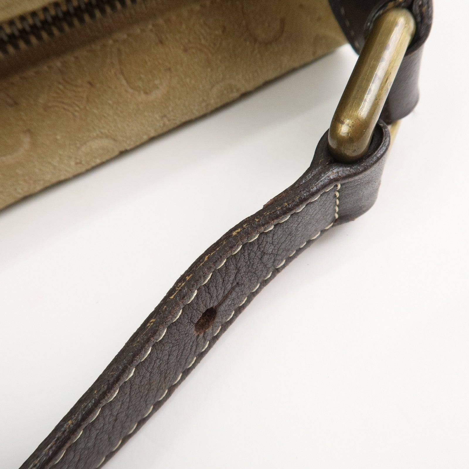 Celine C Macadam Hand Bag - Beige, Suede Leather