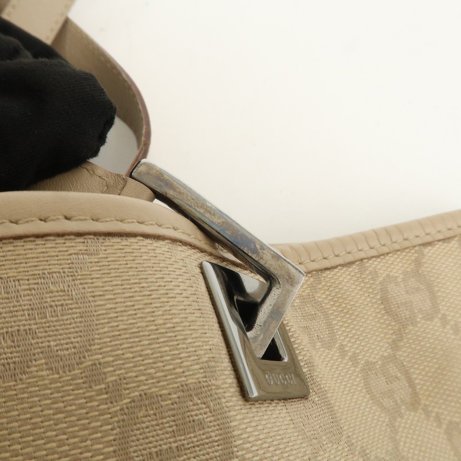 Gucci Tote Bag - Beige, GG Canvas, Leather