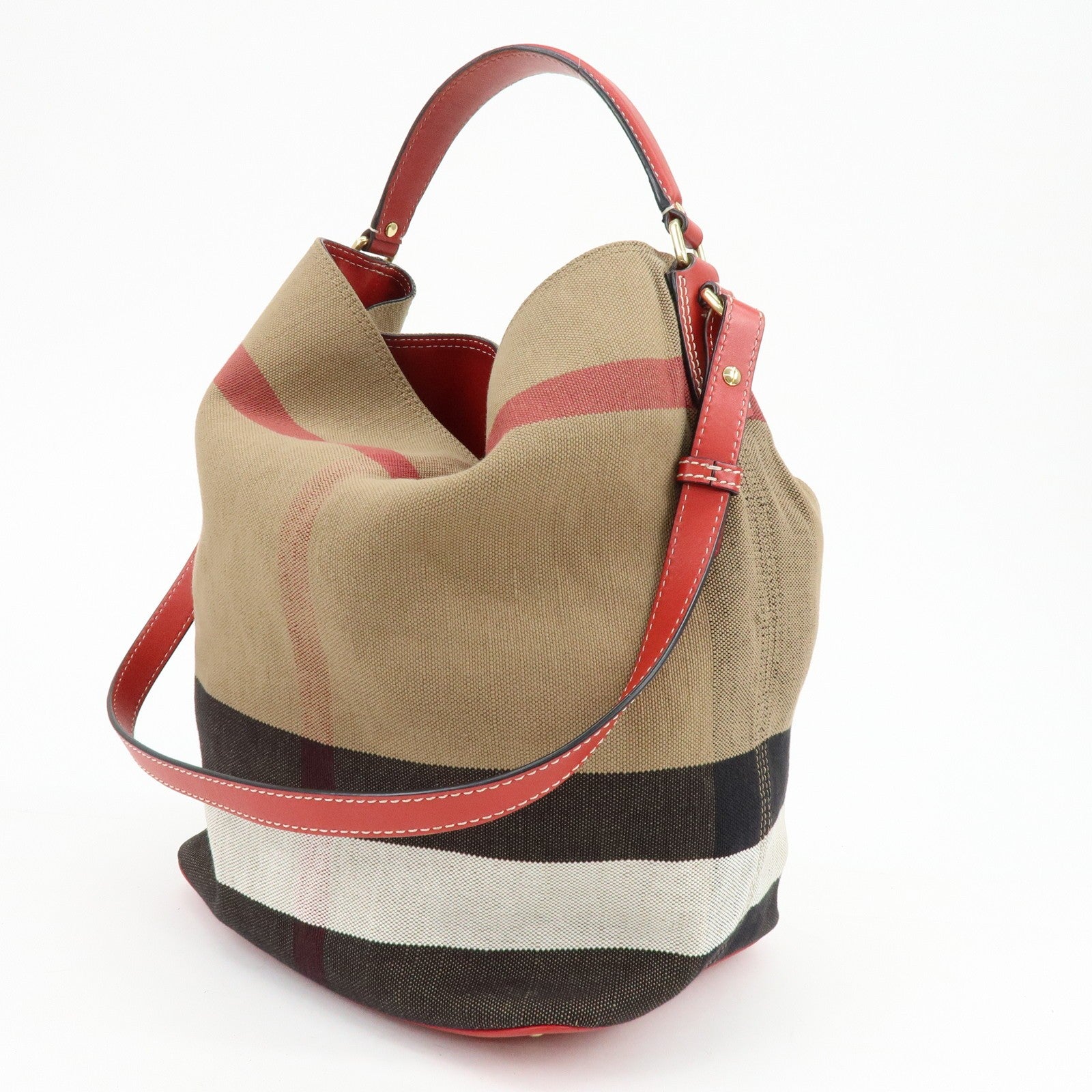 Burberry 2way bag Handbag - Beige, Canvas and Leather