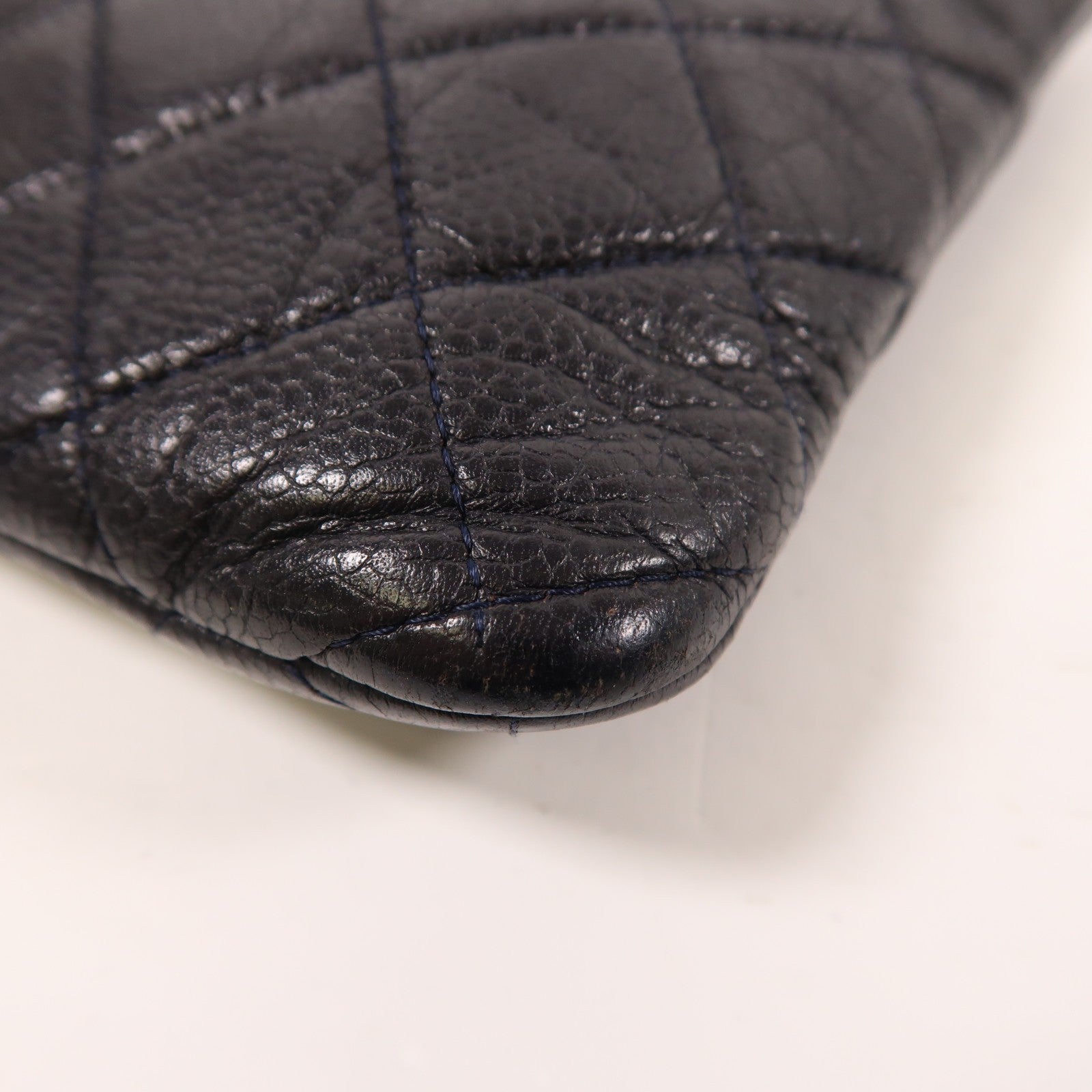 Chanel CC SHW Clutch Bag - Navy, Calfskin Leather