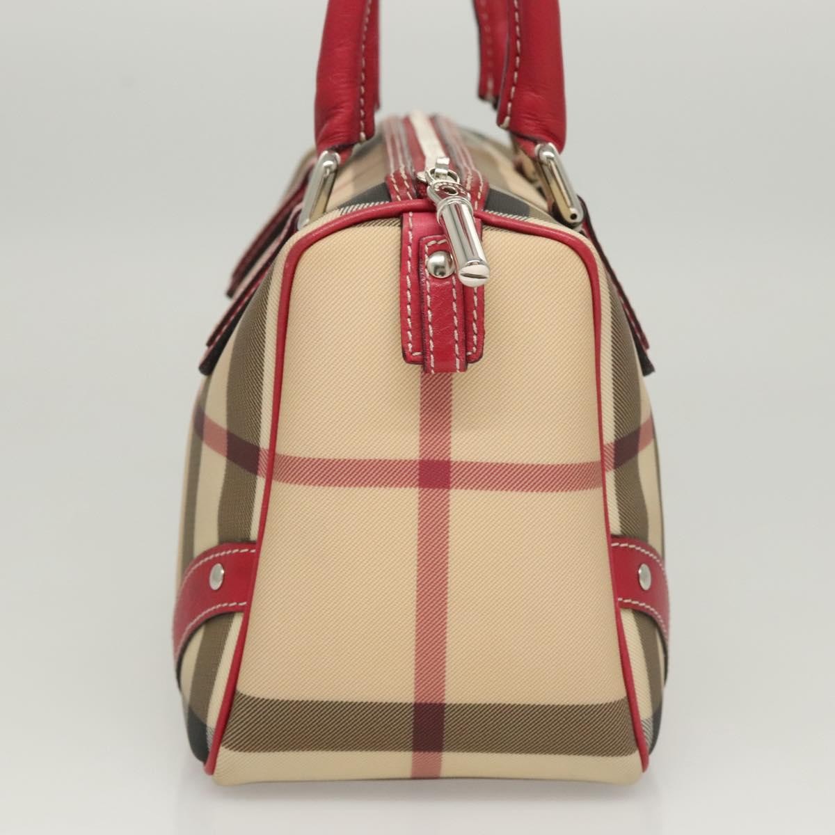 Burberry Nova Check Hand Bag - Beige/Silver, PVC Leather