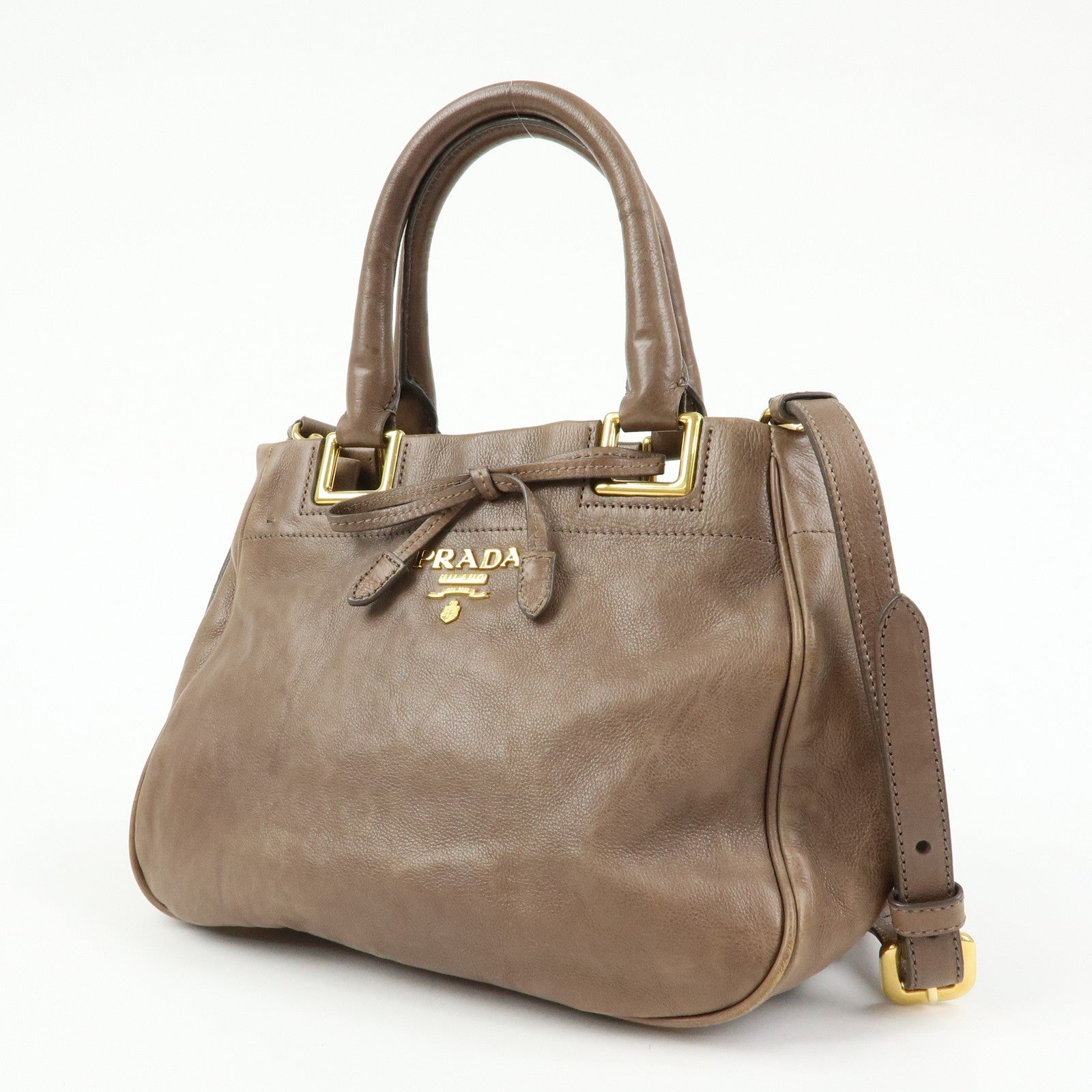 Prada 2Way Bag - Brown, Calf Leather