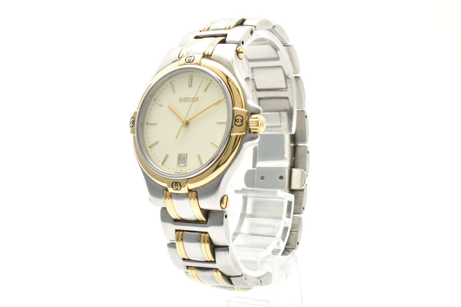Gucci 9040M Wristwatch - Gold and Silver, Stainless Steel