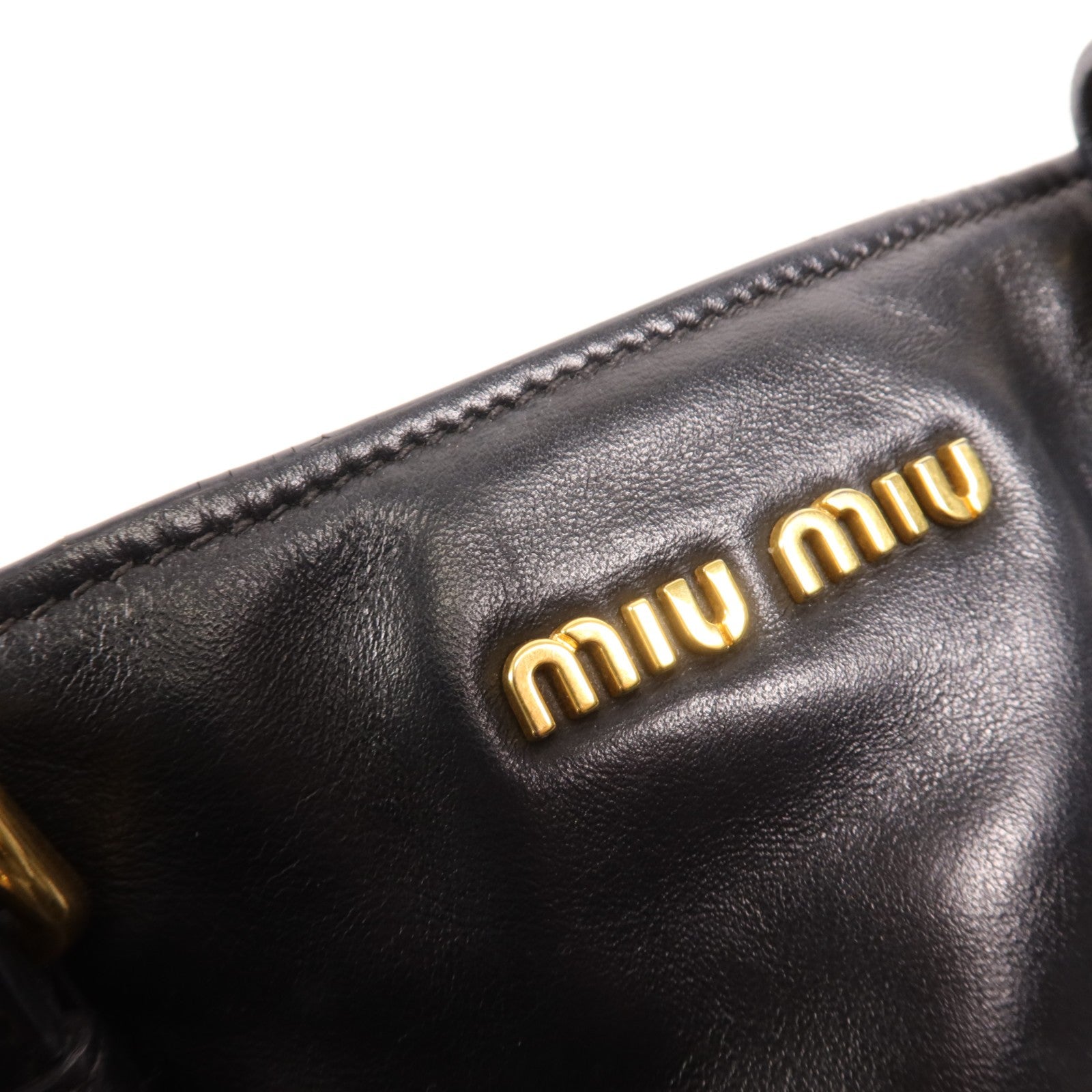 Miu Miu GHW Tote Bag - Black, Lambskin Leather