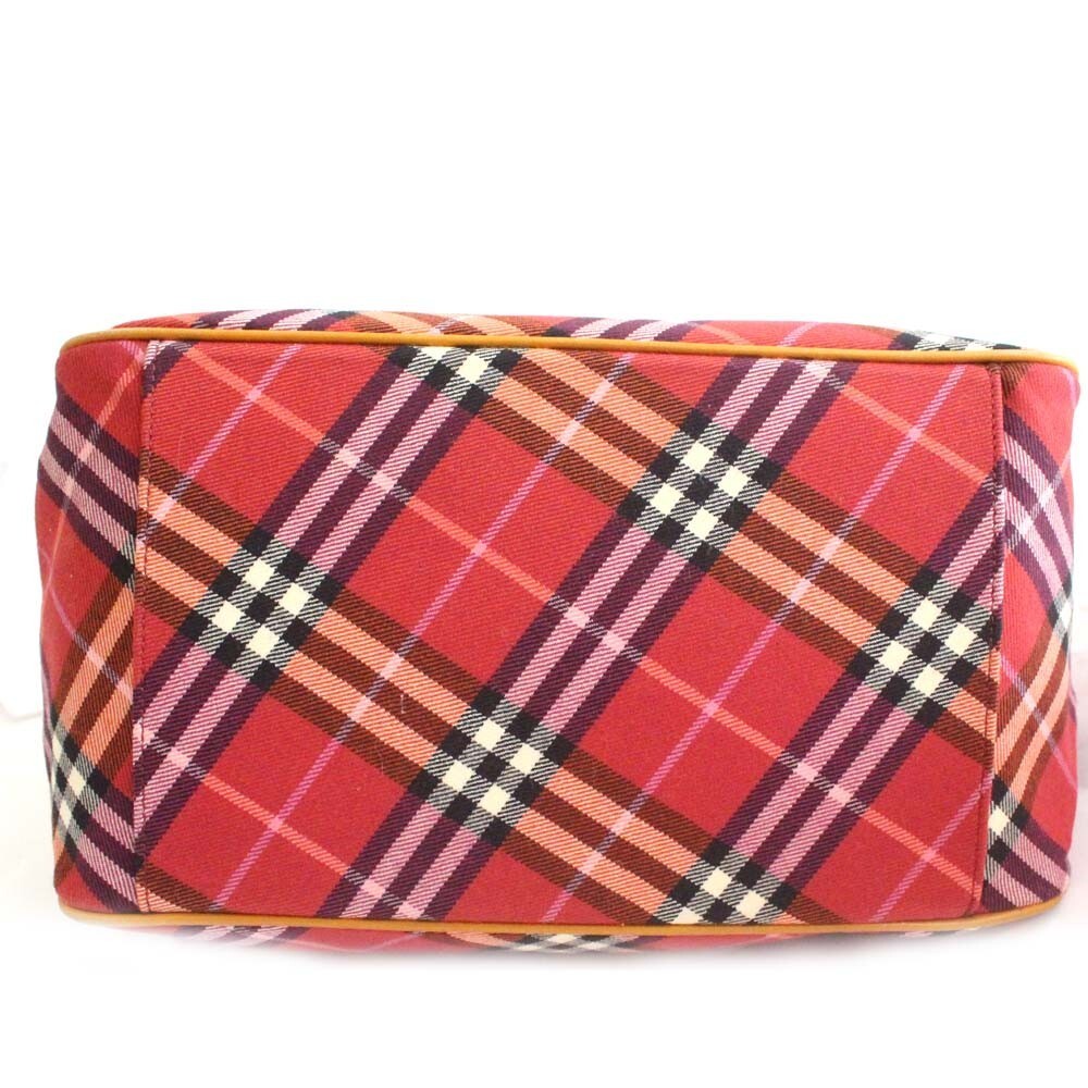 Burberry Blue Label Nova Check Tote Bag - Red, Canvas Leather