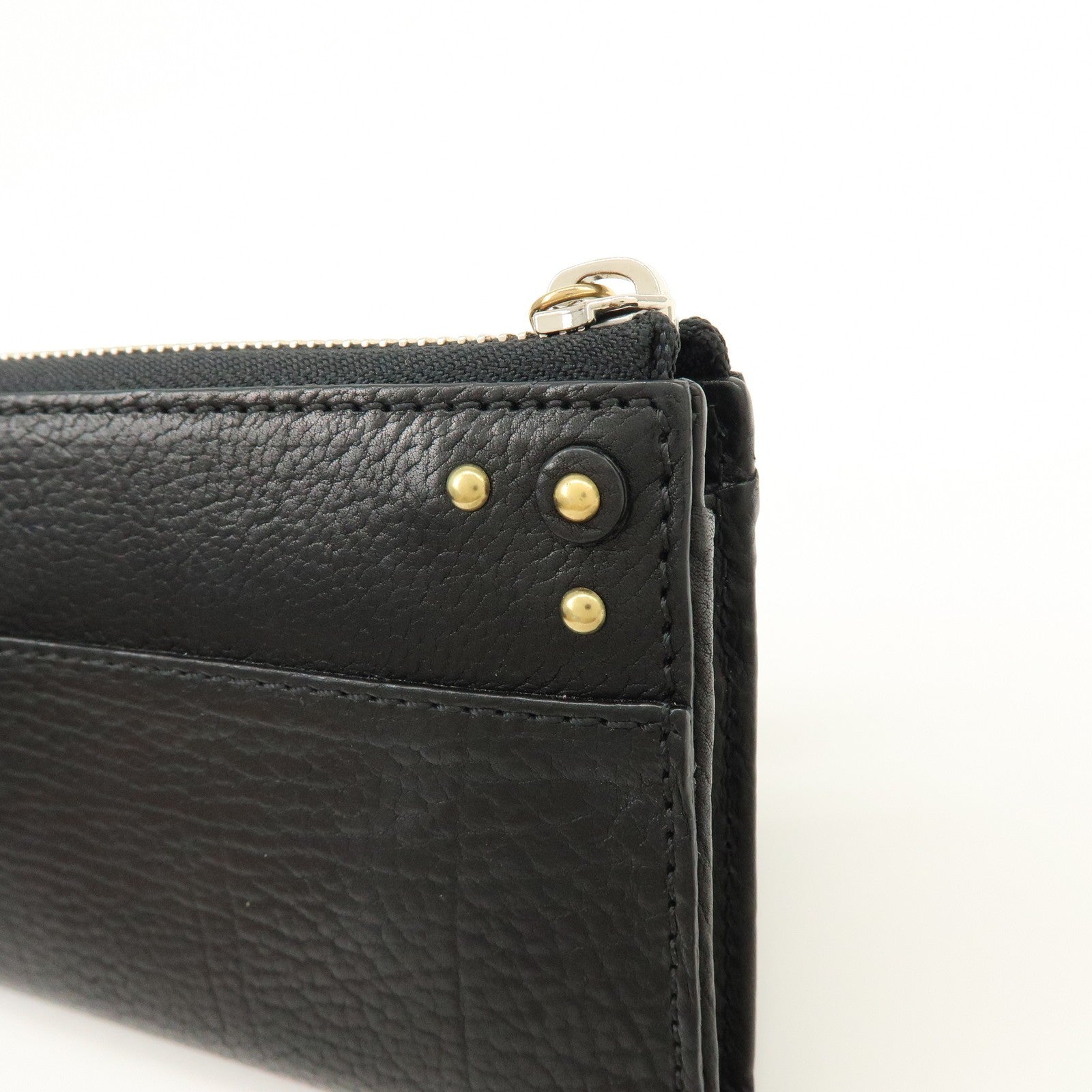 Chloe Aurora Studs Wallet - Black, Leather