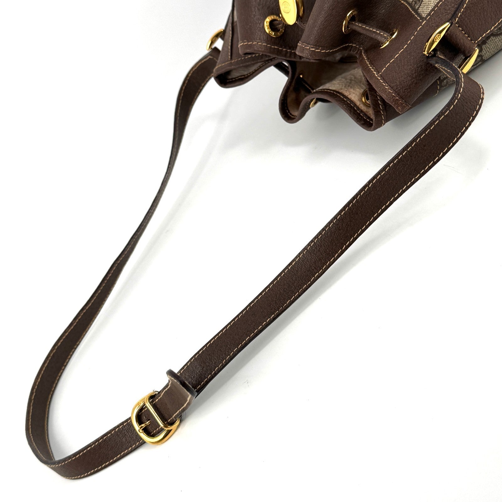 Gucci Vintage GG Sherry Line Shoulder Bag - Beige, Leather