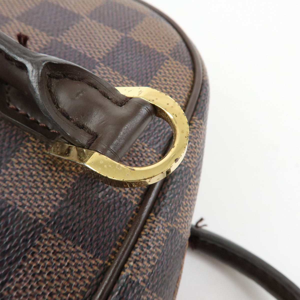 Louis Vuitton Saria Mini Handbag - Damier Ebene, Canvas Leather