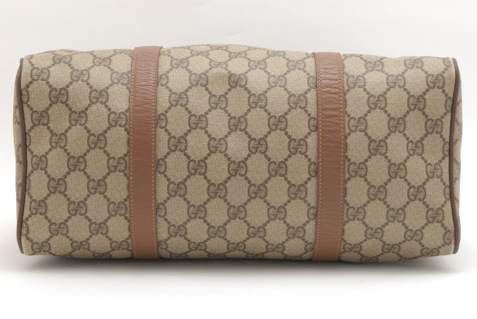 Gucci Guuci GG Supreme Hand Boston Bag - Brown, PVC Leather