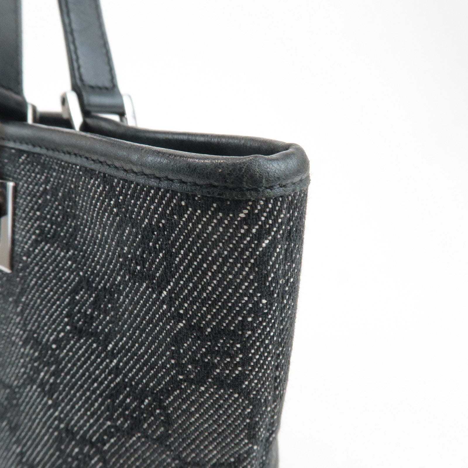 Gucci GG Canvas Tote Bag - Black, Leather