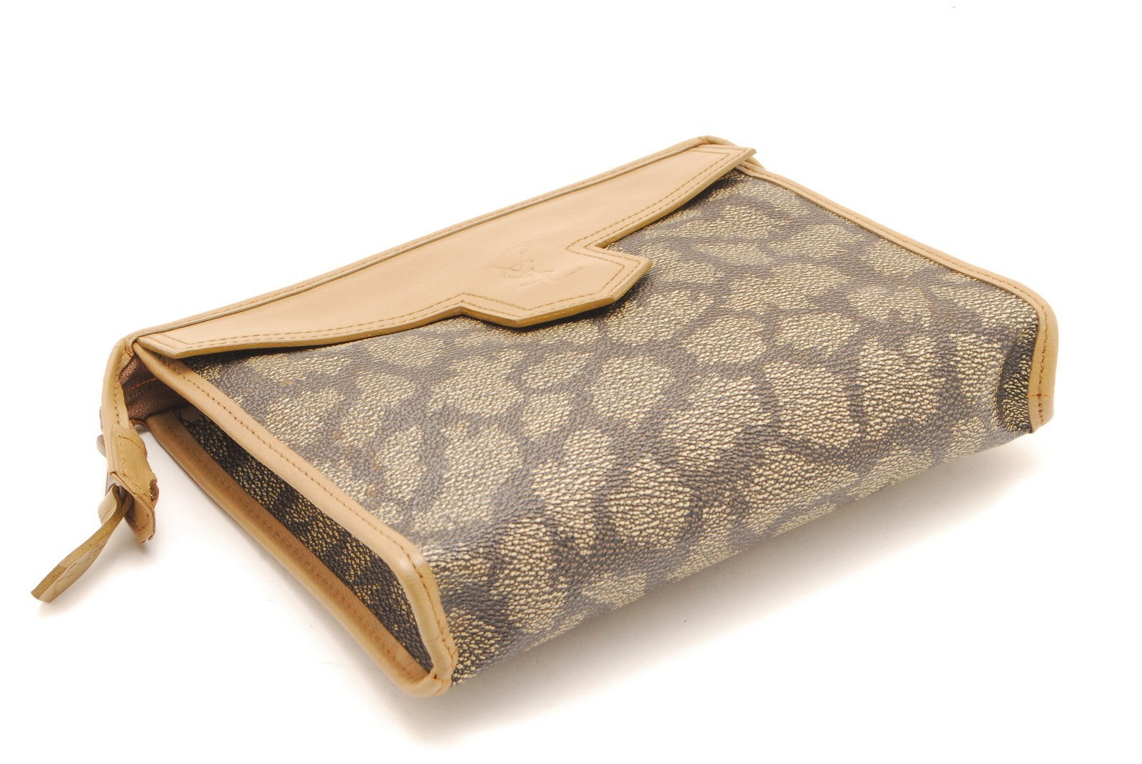 Saint Laurent Yves Clutch - Beige, PVC