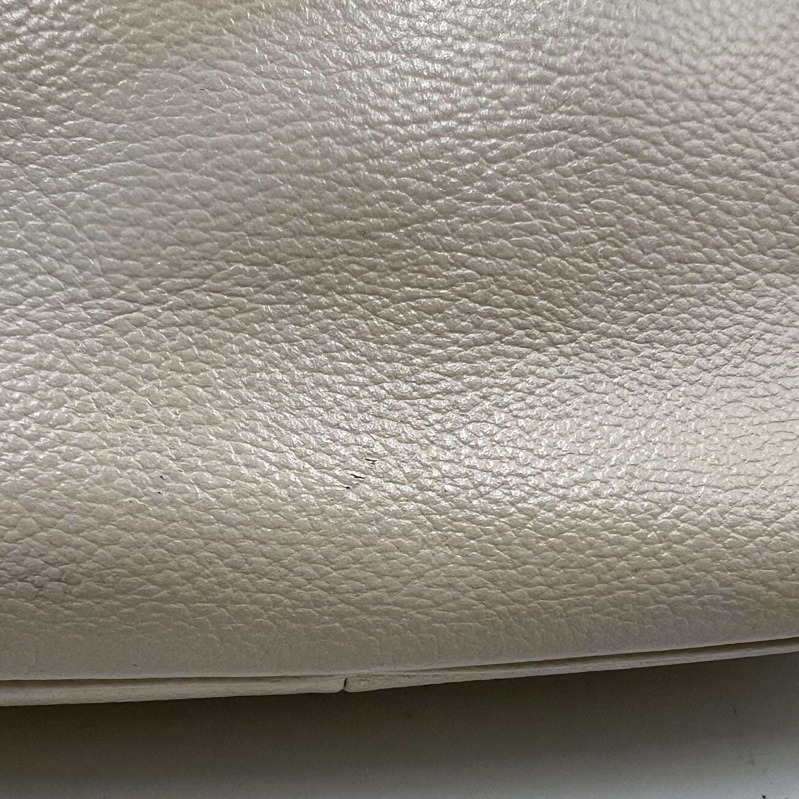 Saint Laurent Yves Shoulder Tote Stitch Bag - Ivory, Leather
