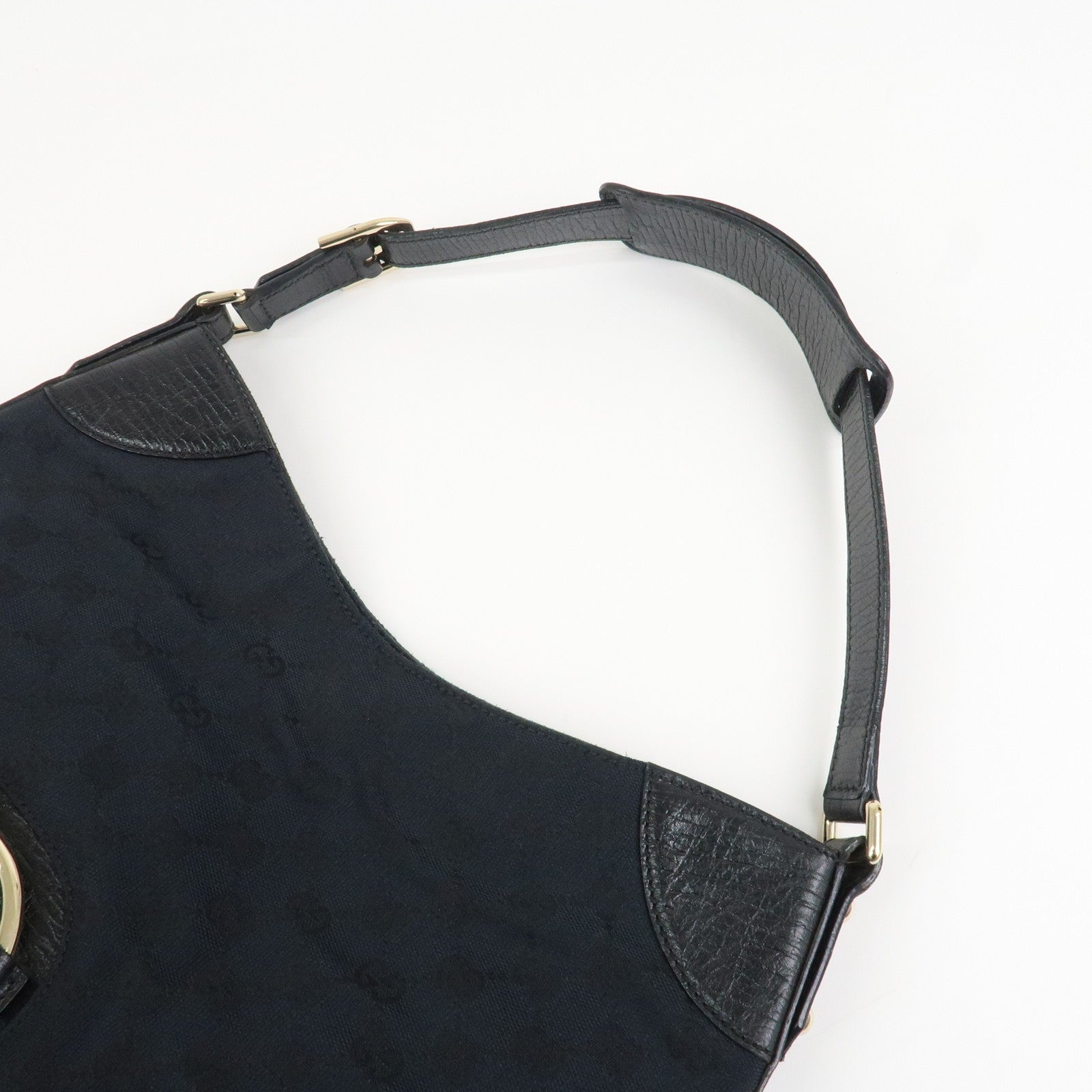 Gucci Horsebit Shoulder Bag - Black, Canvas