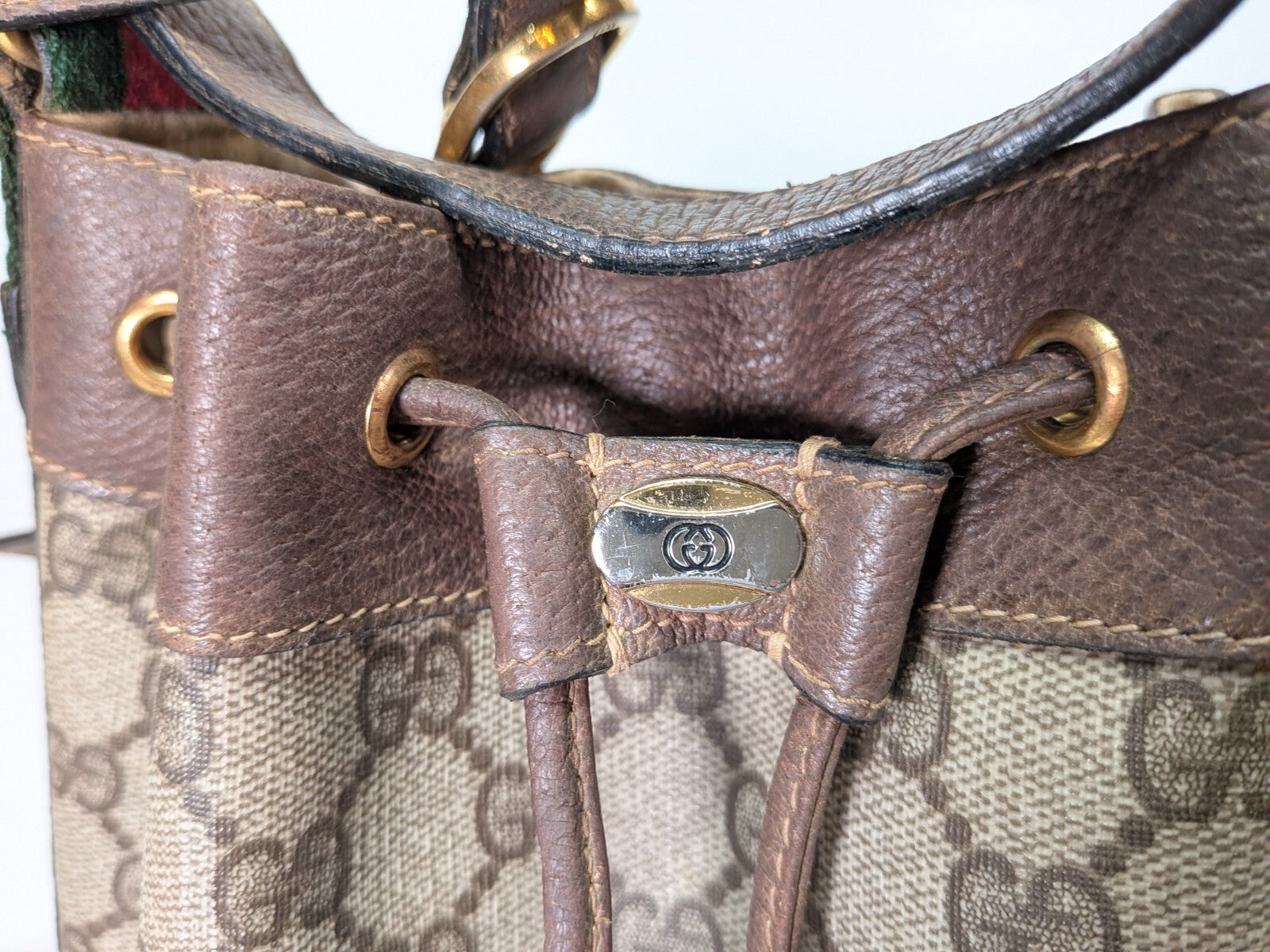 Gucci Sherry Shoulder Bag - Brown, PVC