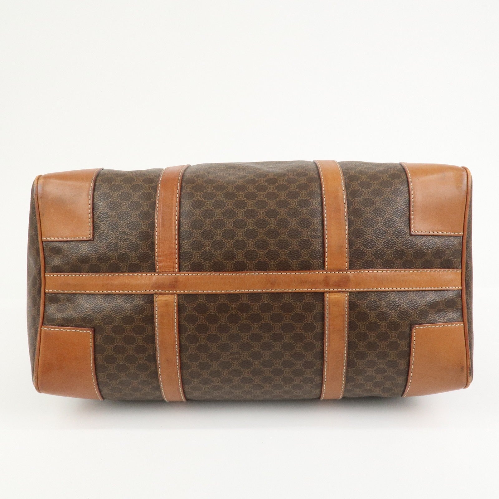 Celine Macadam Boston Bag - Brown, PVC Canvas Leather