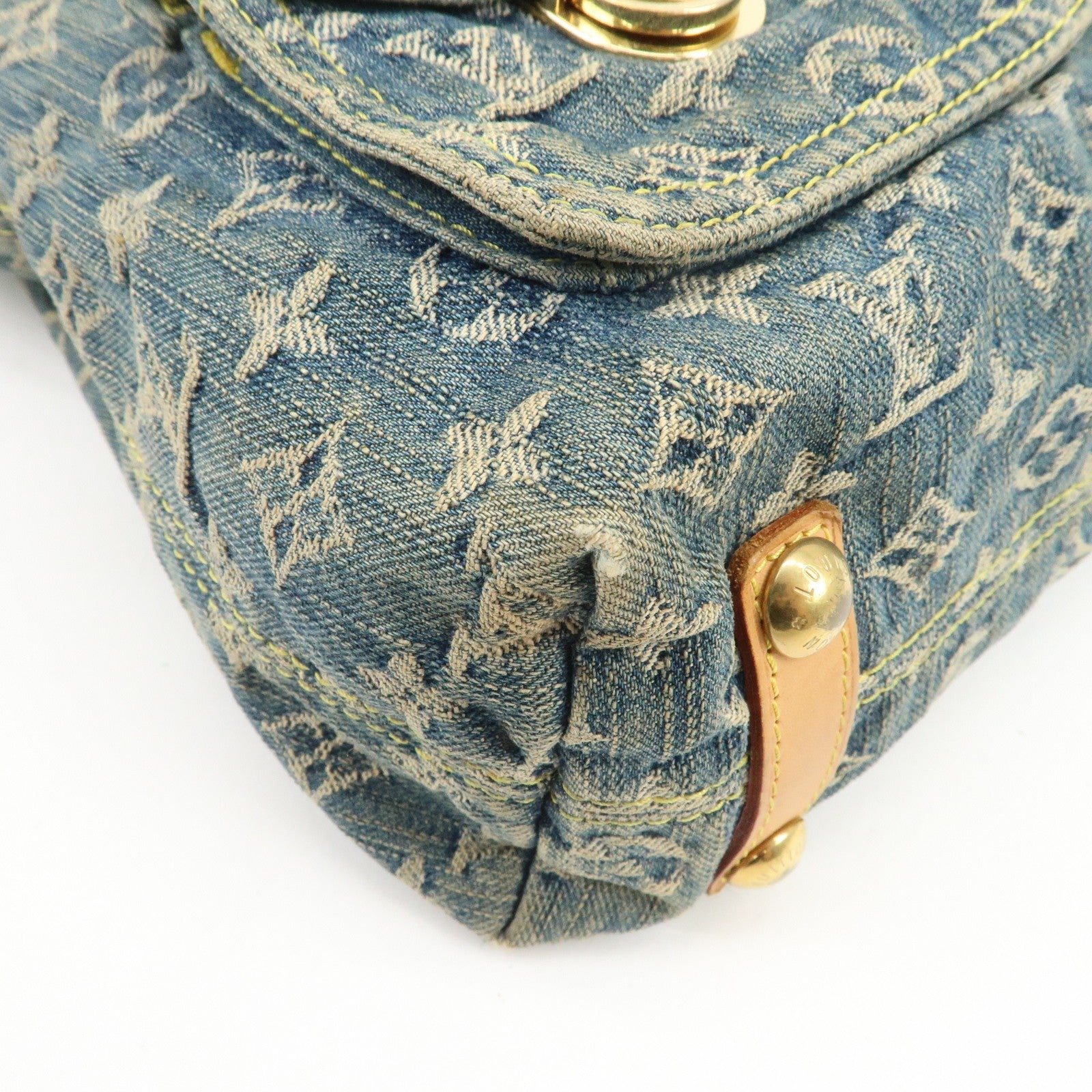 Louis Vuitton Denim Shoulder Bag - Blue, Monogram Denim