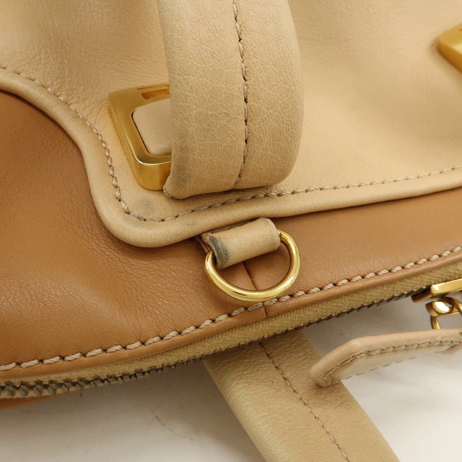 Fendi Hand Bag - Beige, Leather