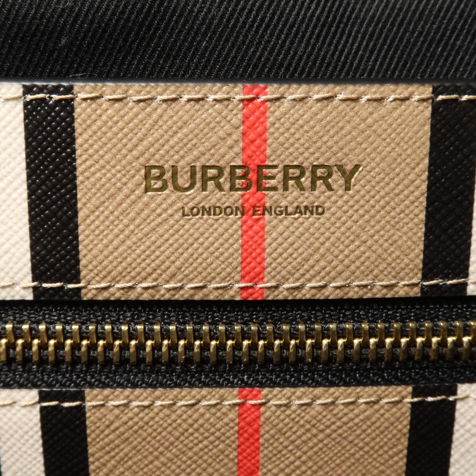 Burberry Tote Bag - Beige/Black/Brown, PVC Coated Canvas